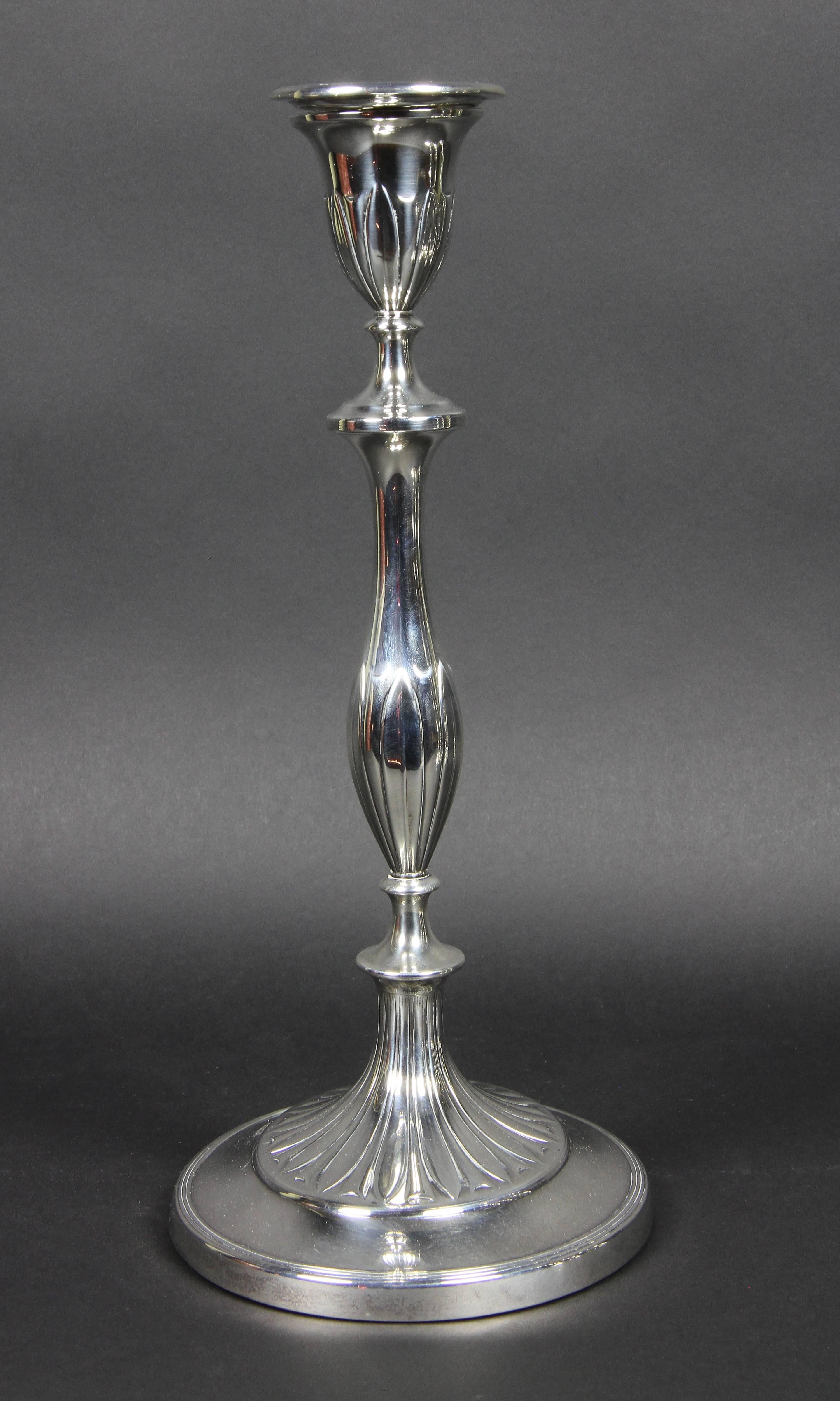 18th Century Set of Four George III Sterling Candlesticks