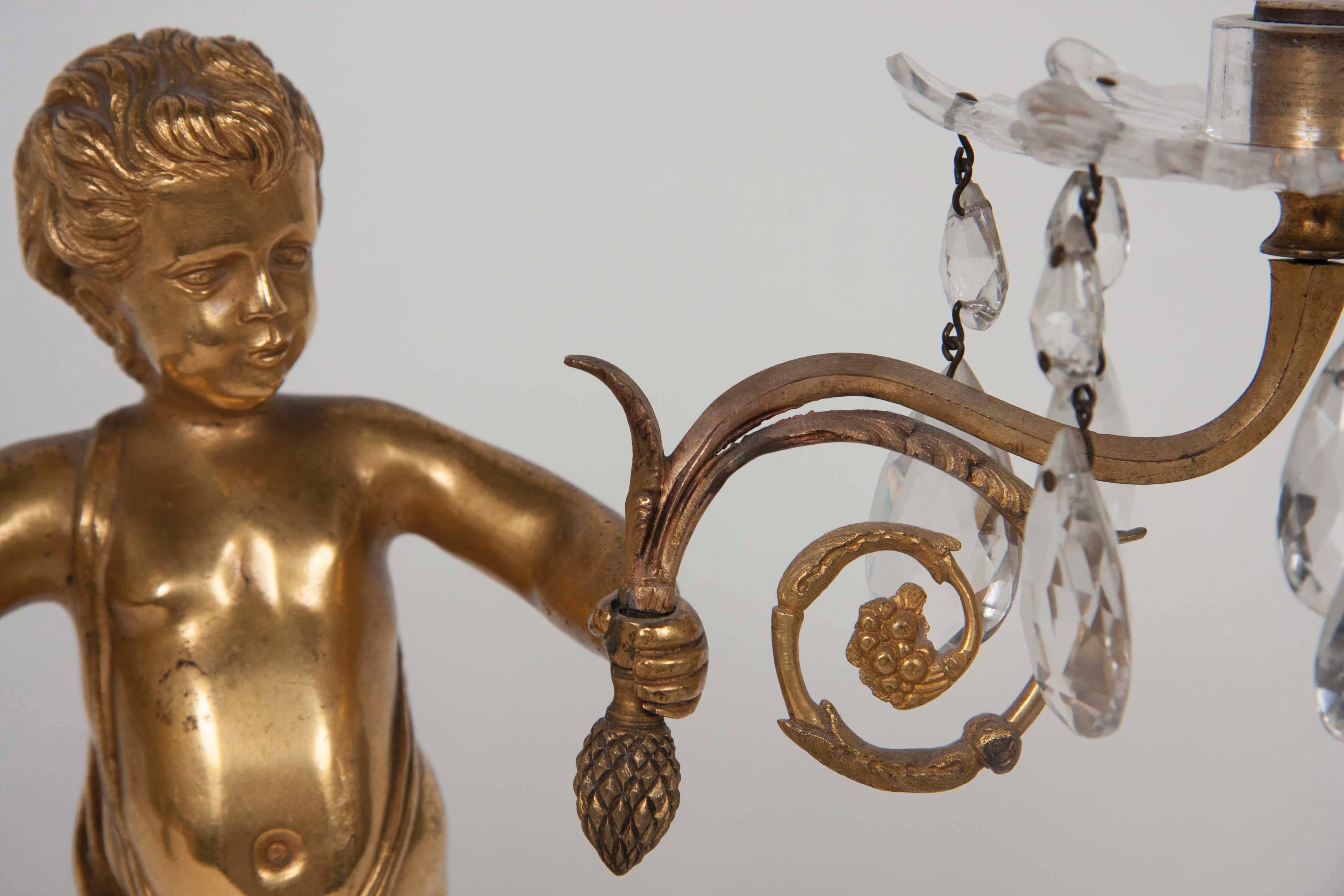 Coppia di candelabri figurativi in bronzo dorato Regency di Matthew Boulton in vendita 4