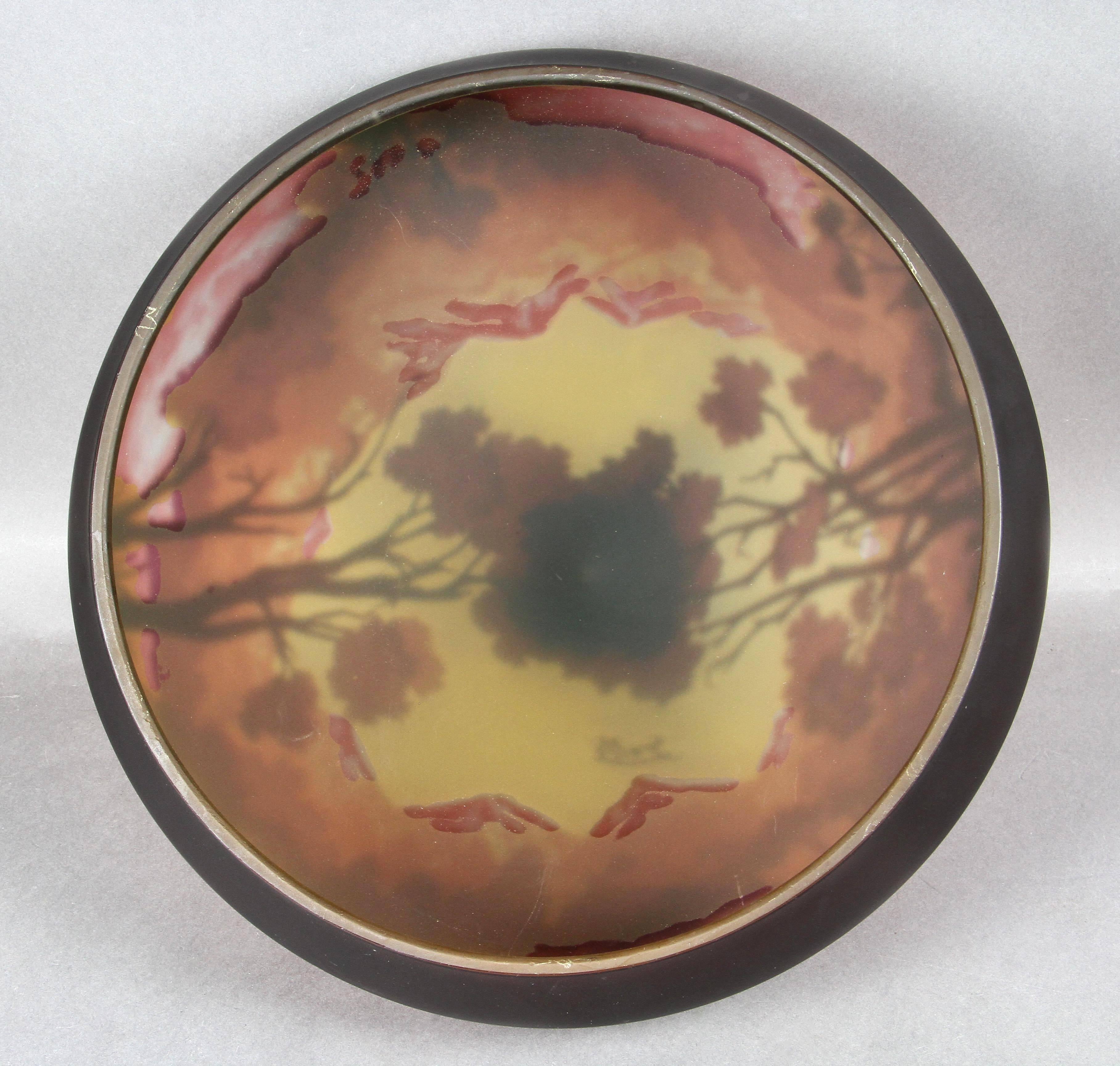 XIXe siècle Lampe de table Galle Cameo en verre