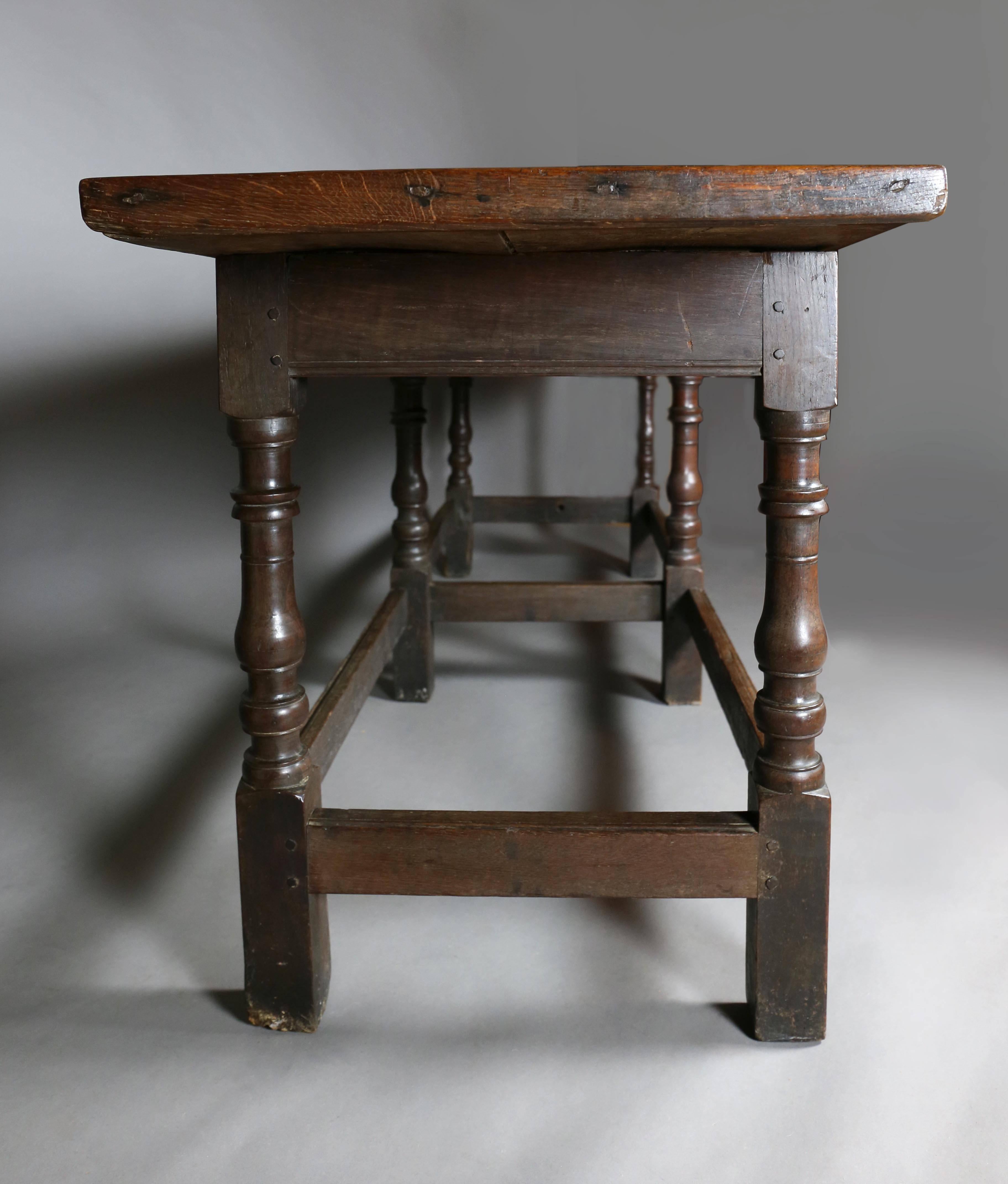 English Jacobean Oak Refectory Table