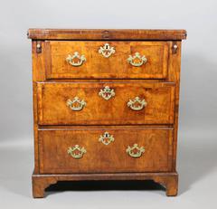 Nice George I Figured Walnut Bachelors Chest