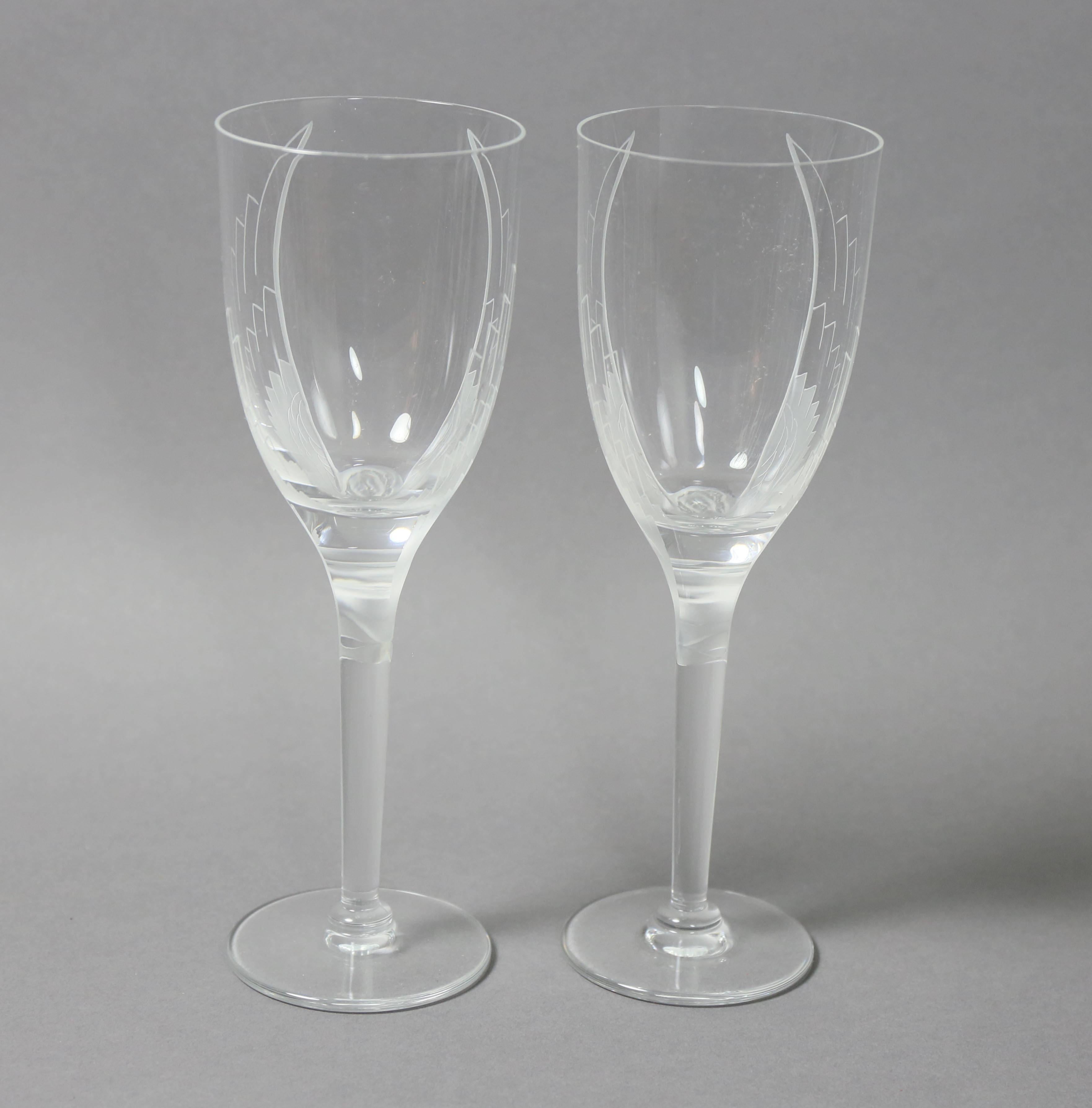 lalique angel wine glasses