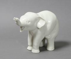 Group of Three Nymphenburg Porcelain Blanc de Chine Elephants