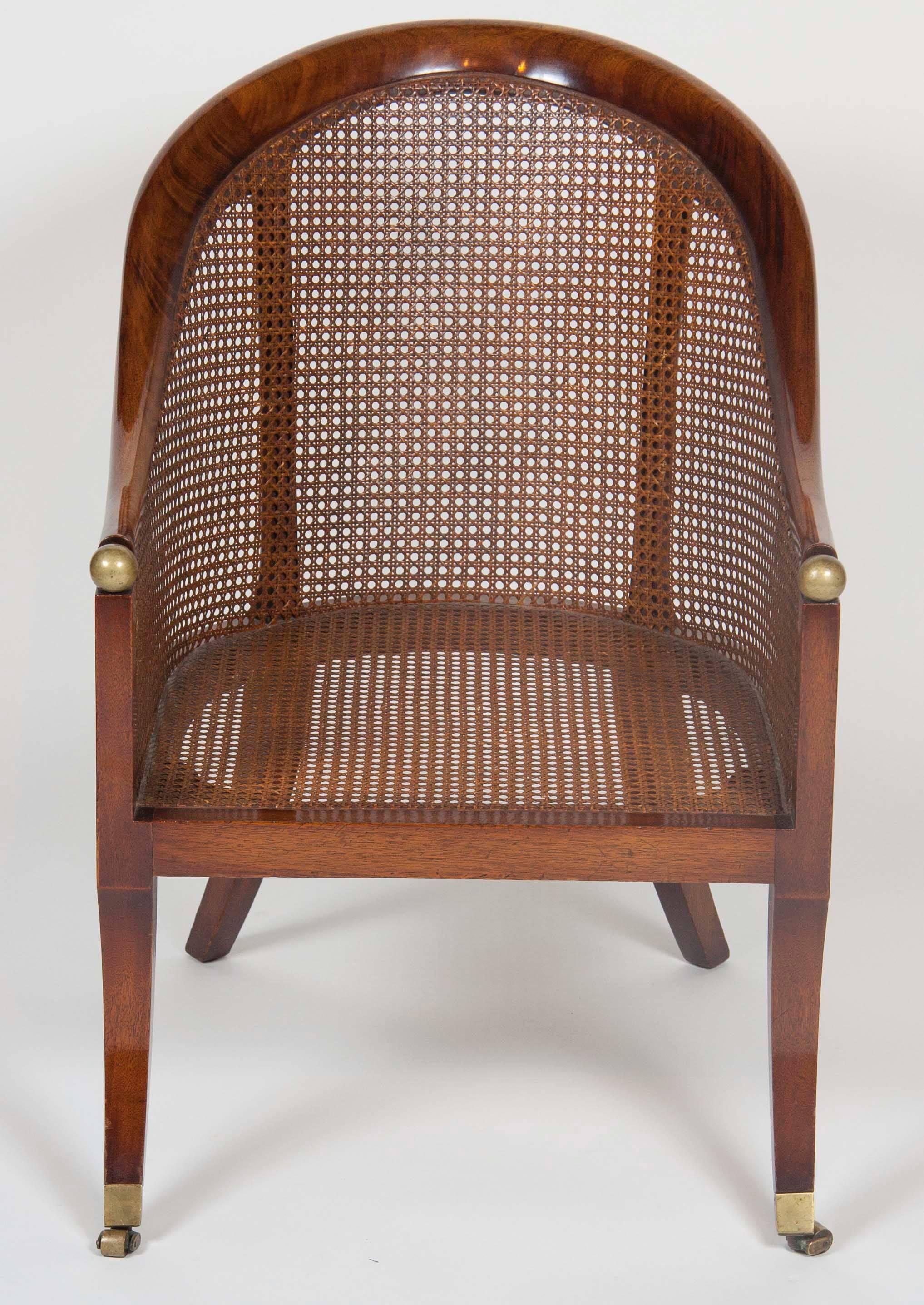 Pair of Regency Style Mahogany Tub Chairs 1