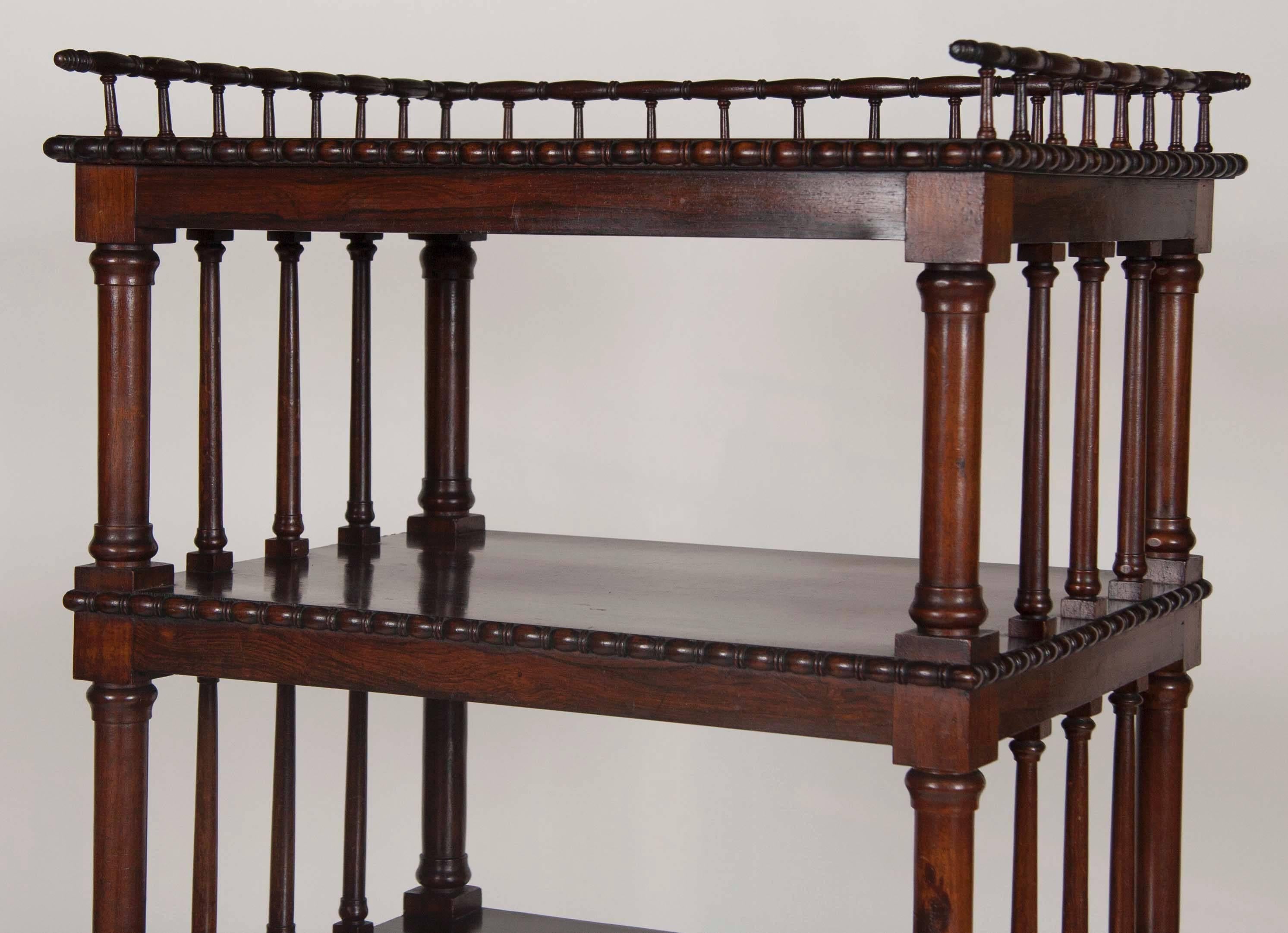 Early 19th Century  William IV Rosewood Whatnot/ Etagere
