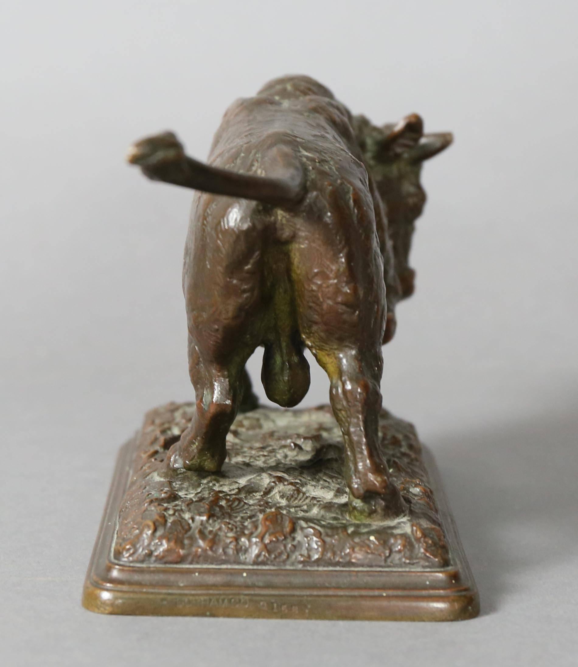 American Bronze Bull Signed by Edwin E. Codman In Good Condition In Essex, MA