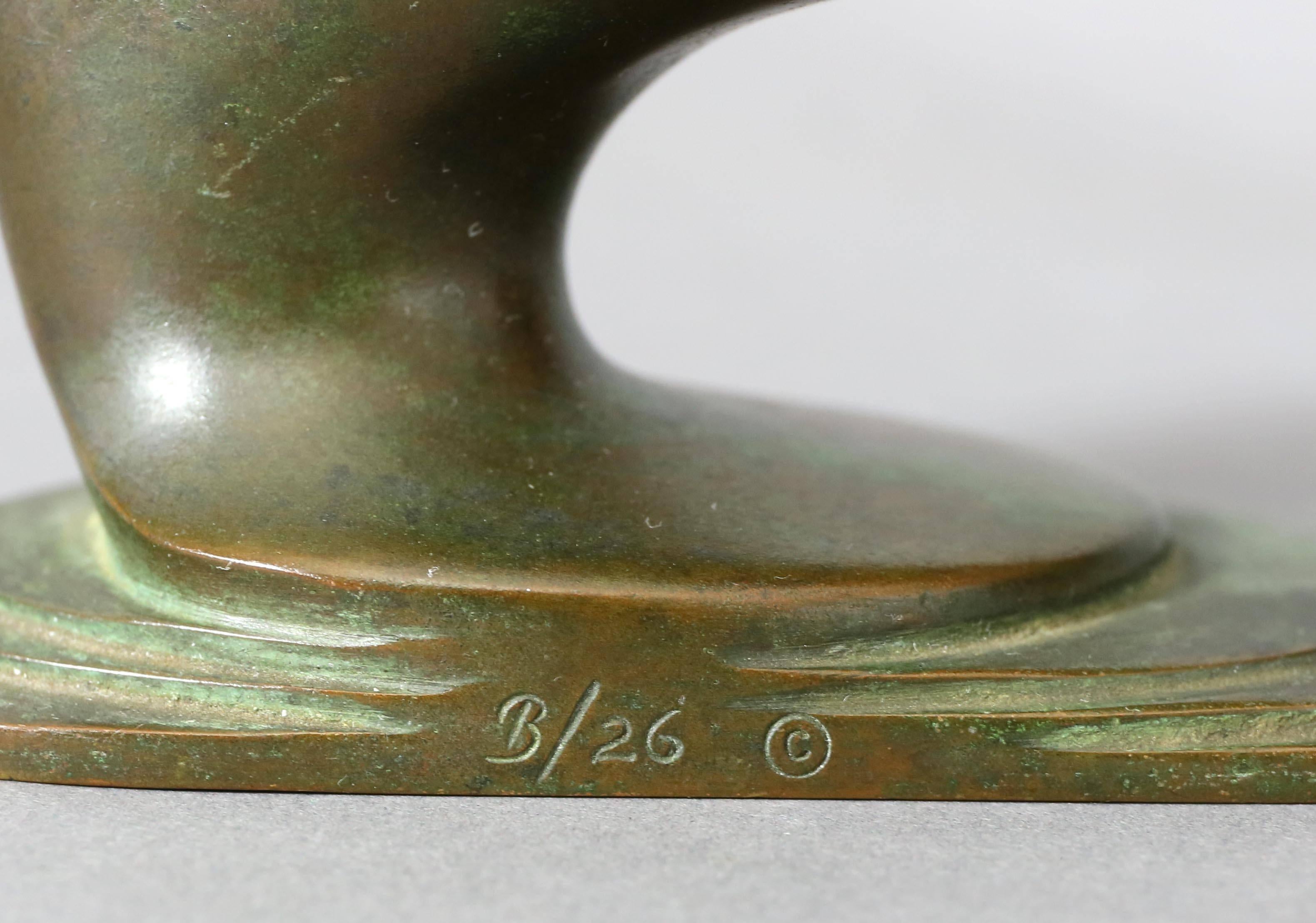 Gorham Foundry Bronze Duck Paperweight  In Good Condition In Essex, MA