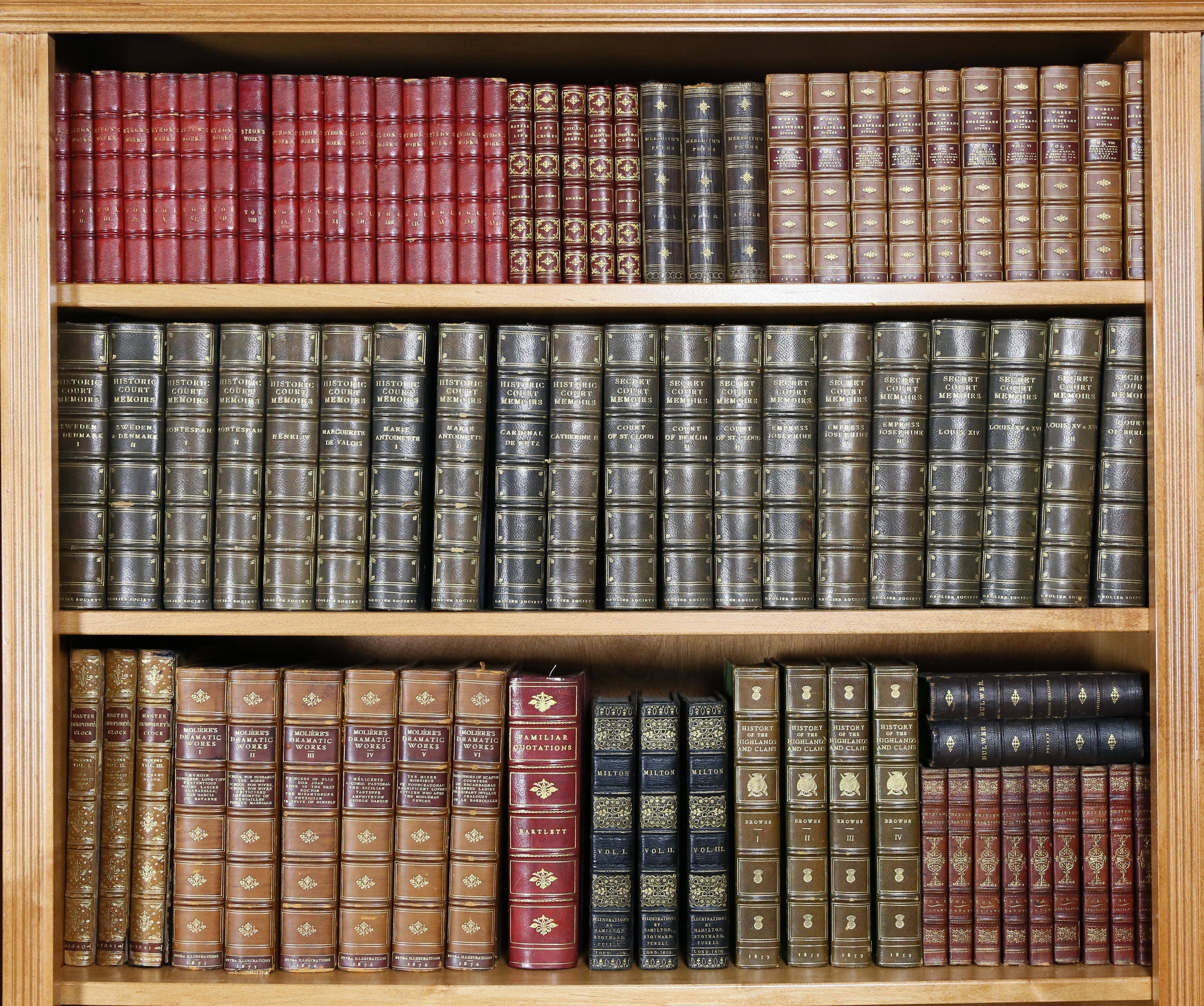 20th Century Leather Bound Library of Books