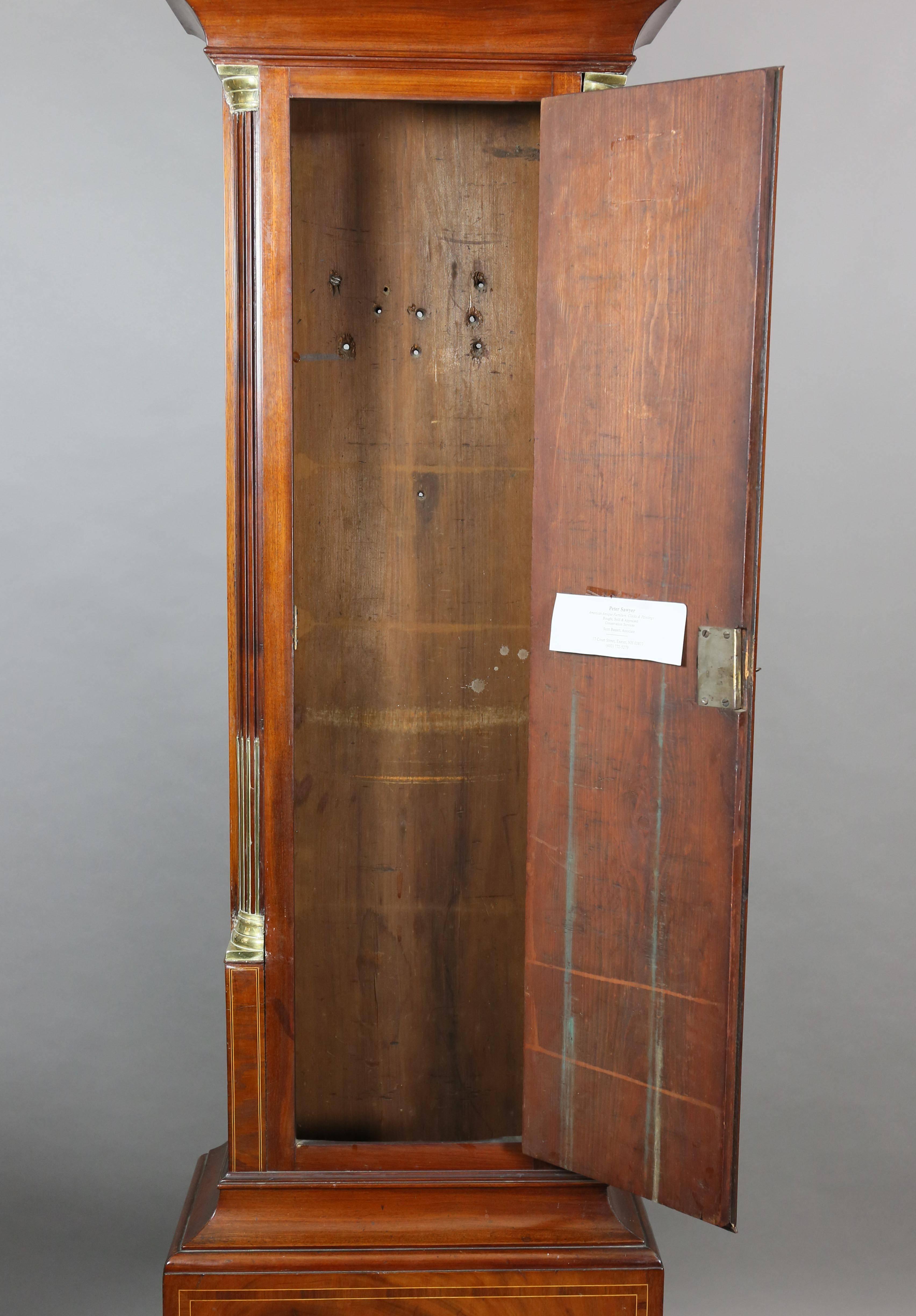 Federal Mahogany Tall Case Clock by Aaron Willard 1