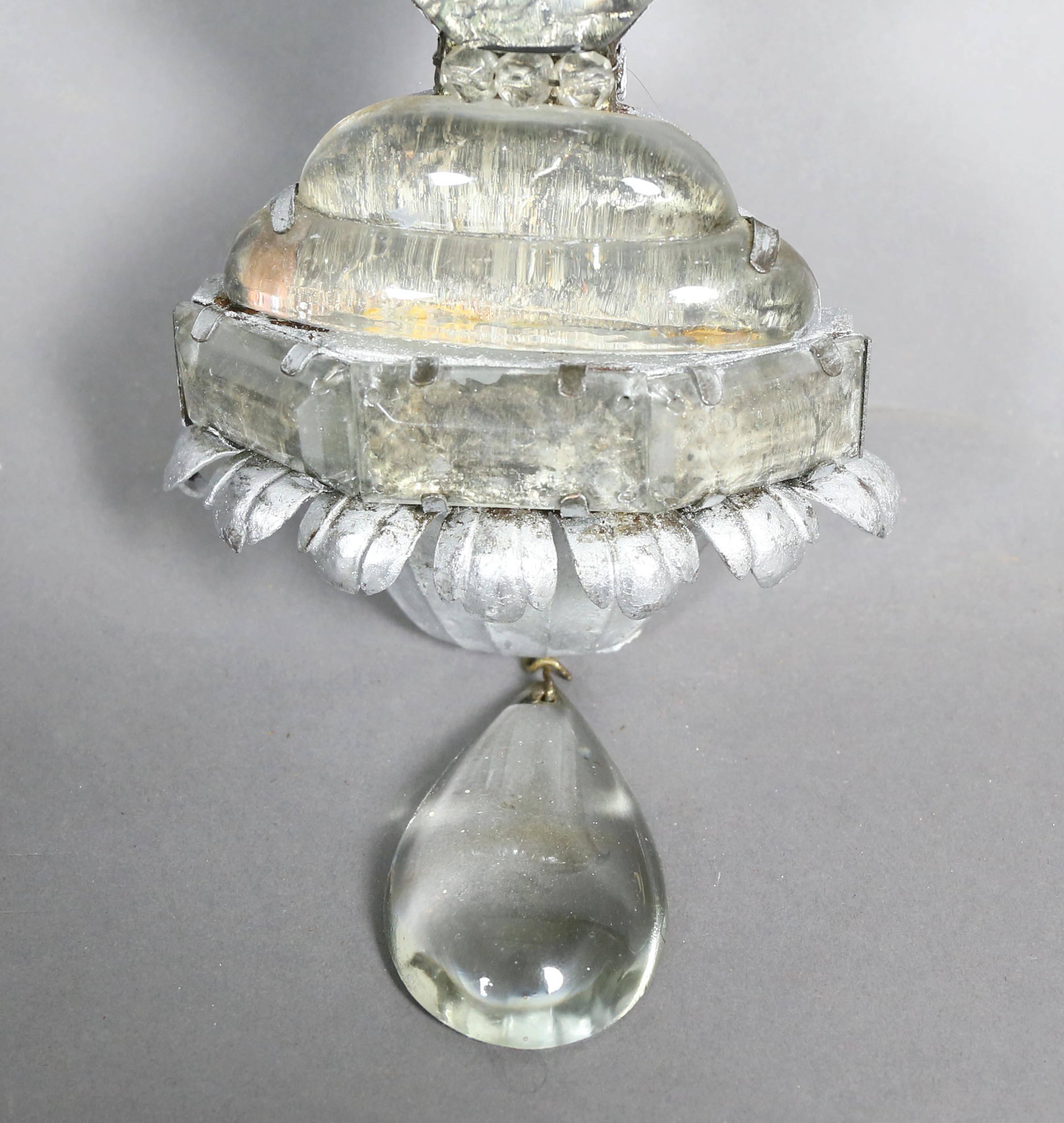 Pair of Maison Bagues Crystal Wall Lights 1