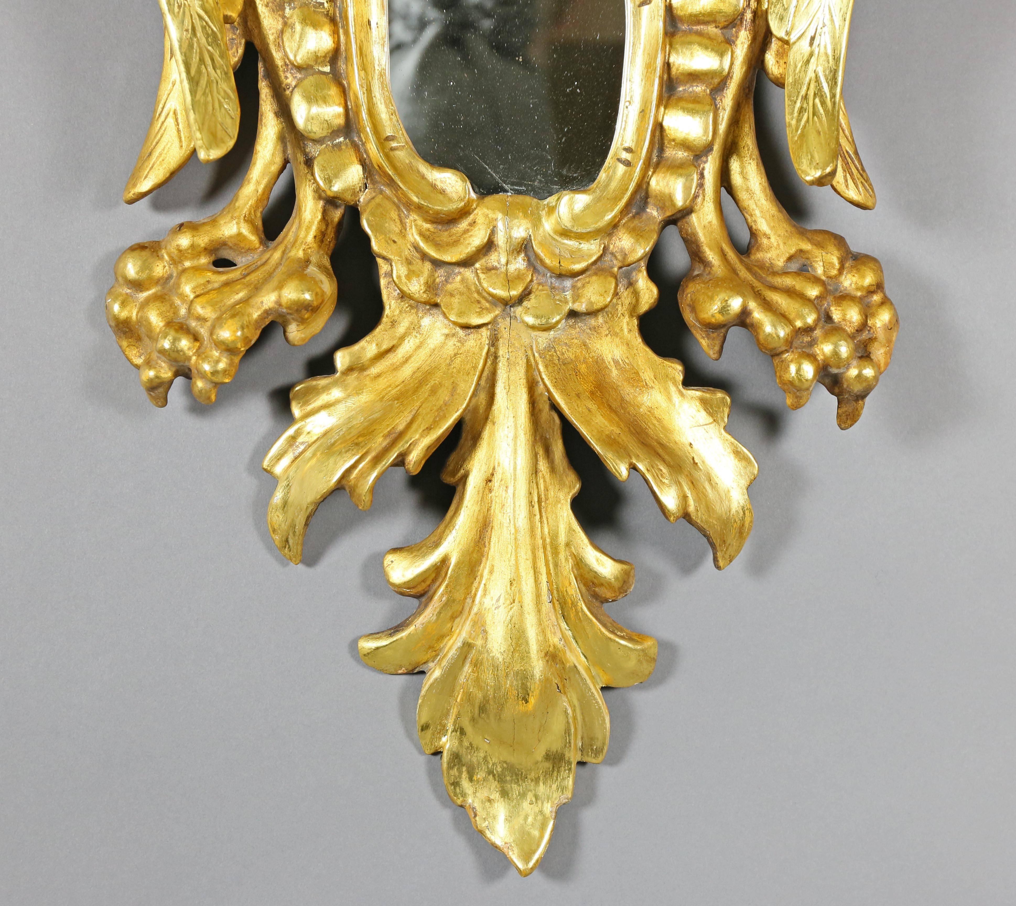 Austrian Pair of European Giltwood Mirrors