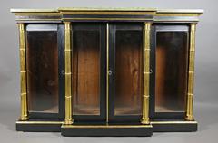 Regency Ebonized and Giltwood Credenza