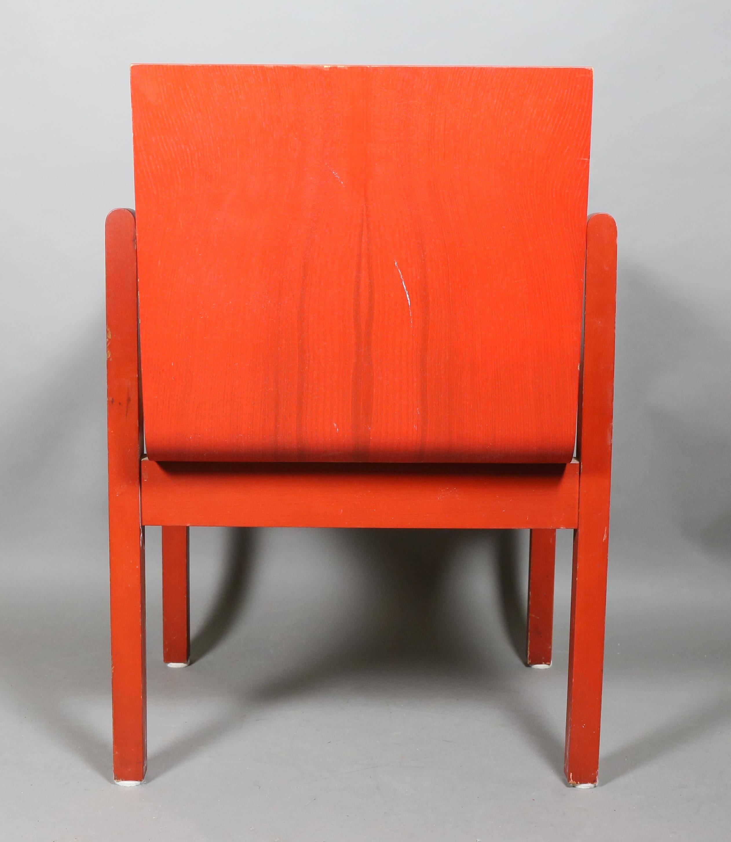 Prince of Wales Red Painted Investiture Chair For Sale at 1stDibs