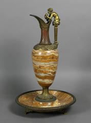 Italian Grand Tour Onyx and Bronze Ewer