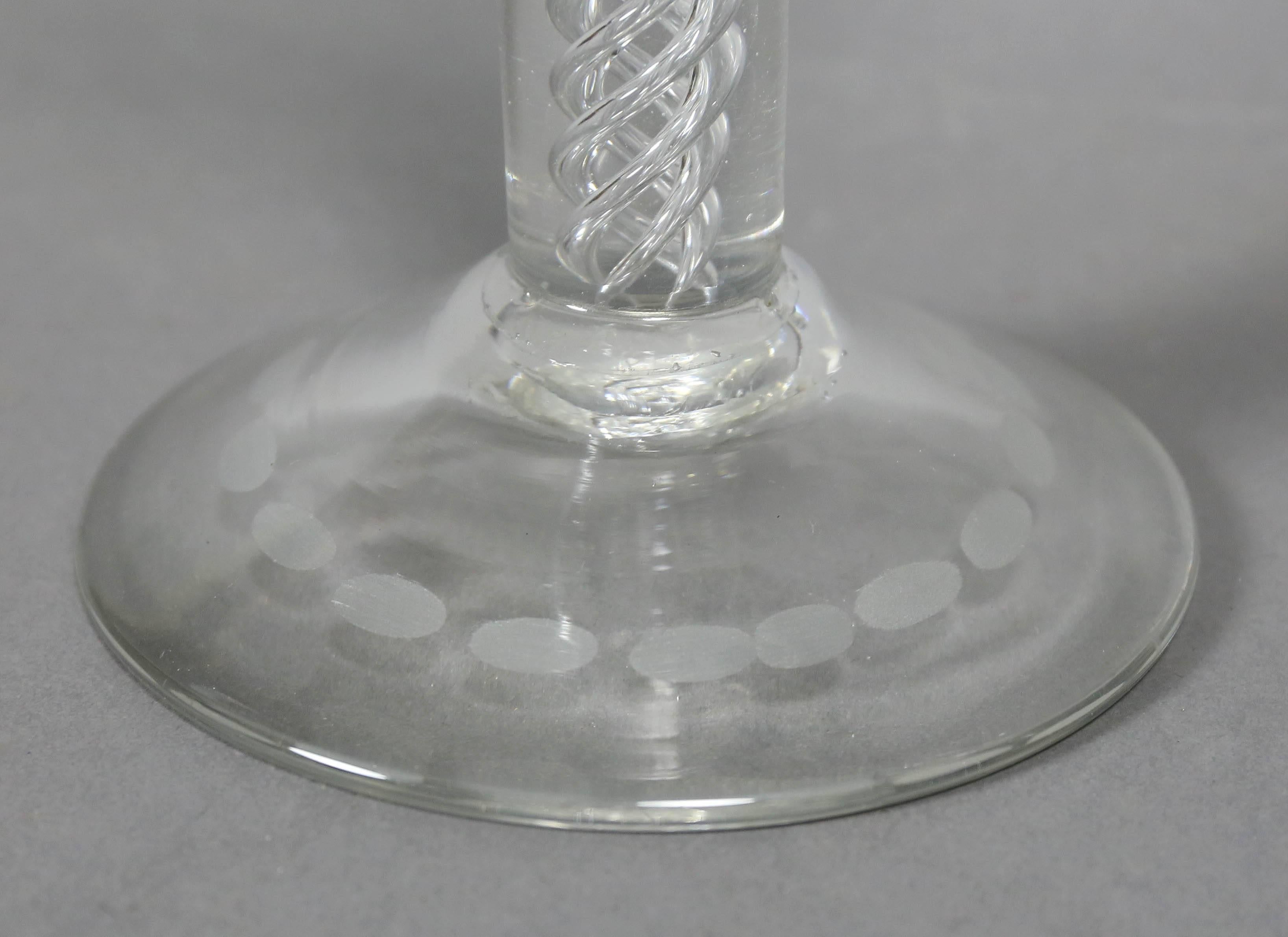 Pair of Victorian Etched Glass Candlesticks 1