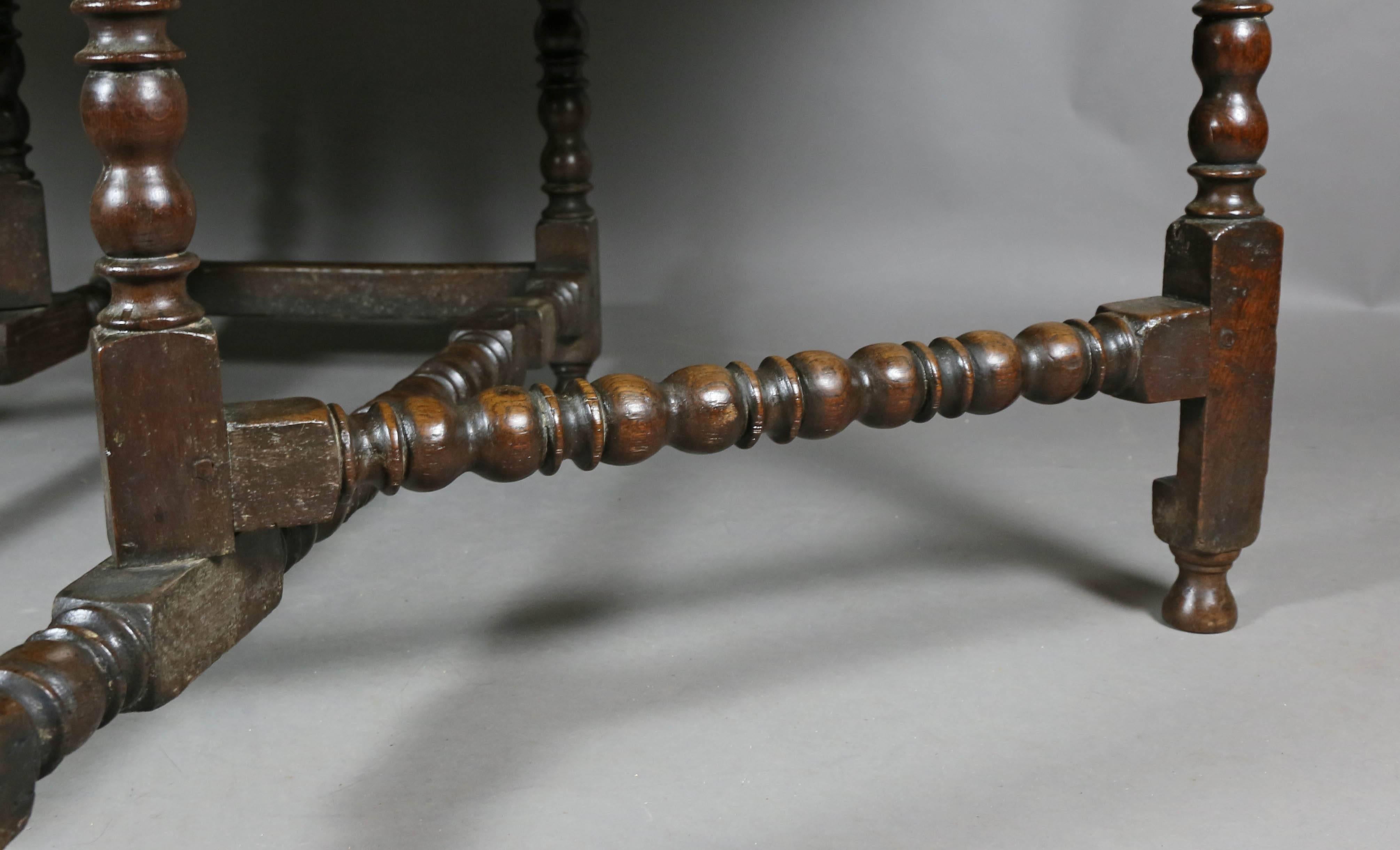 Large Jacobean Oak Gateleg Table 1