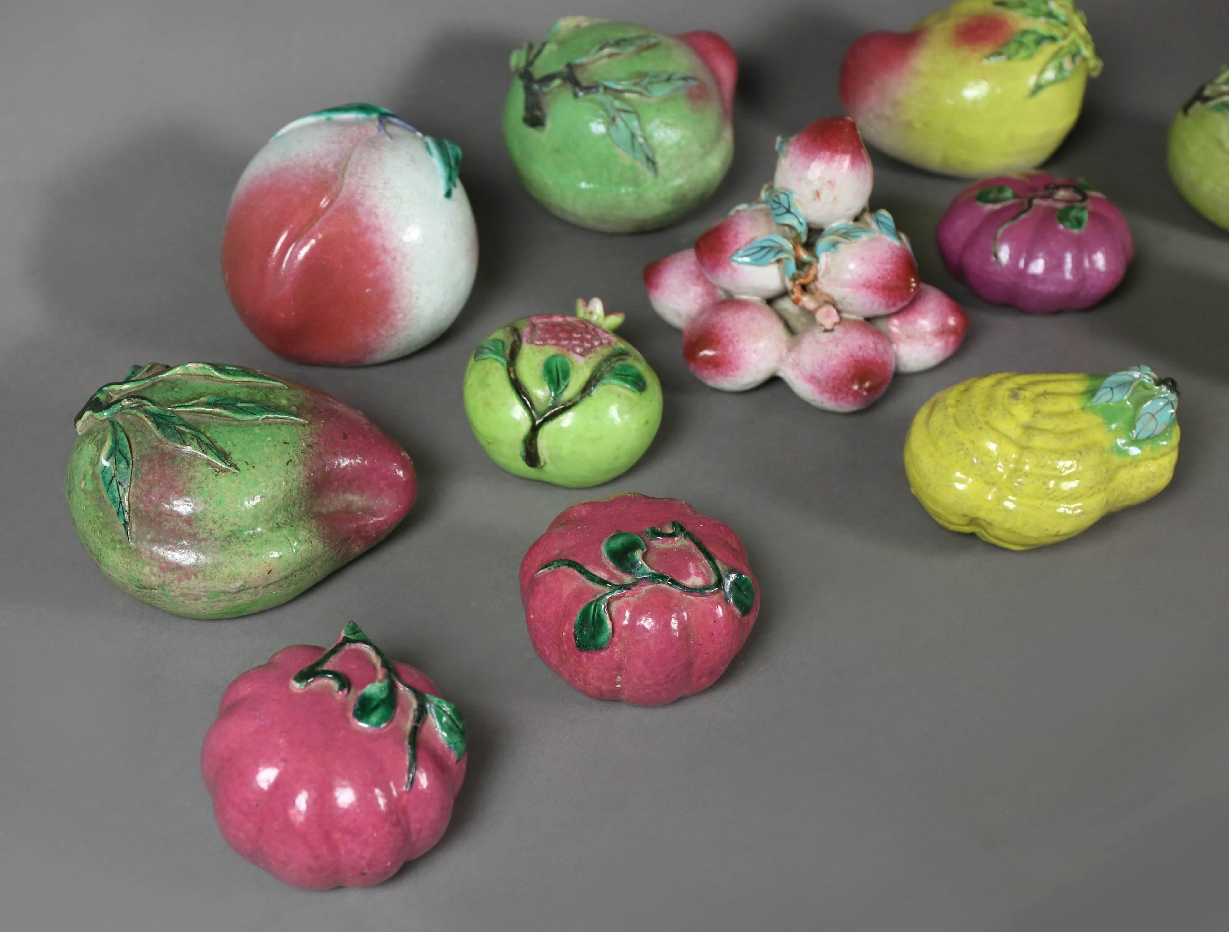 Collection of 12 Pieces of Chinese Porcelain Altar Fruit 2