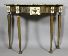 Irish Neoclassic Marble Mounted Console Table