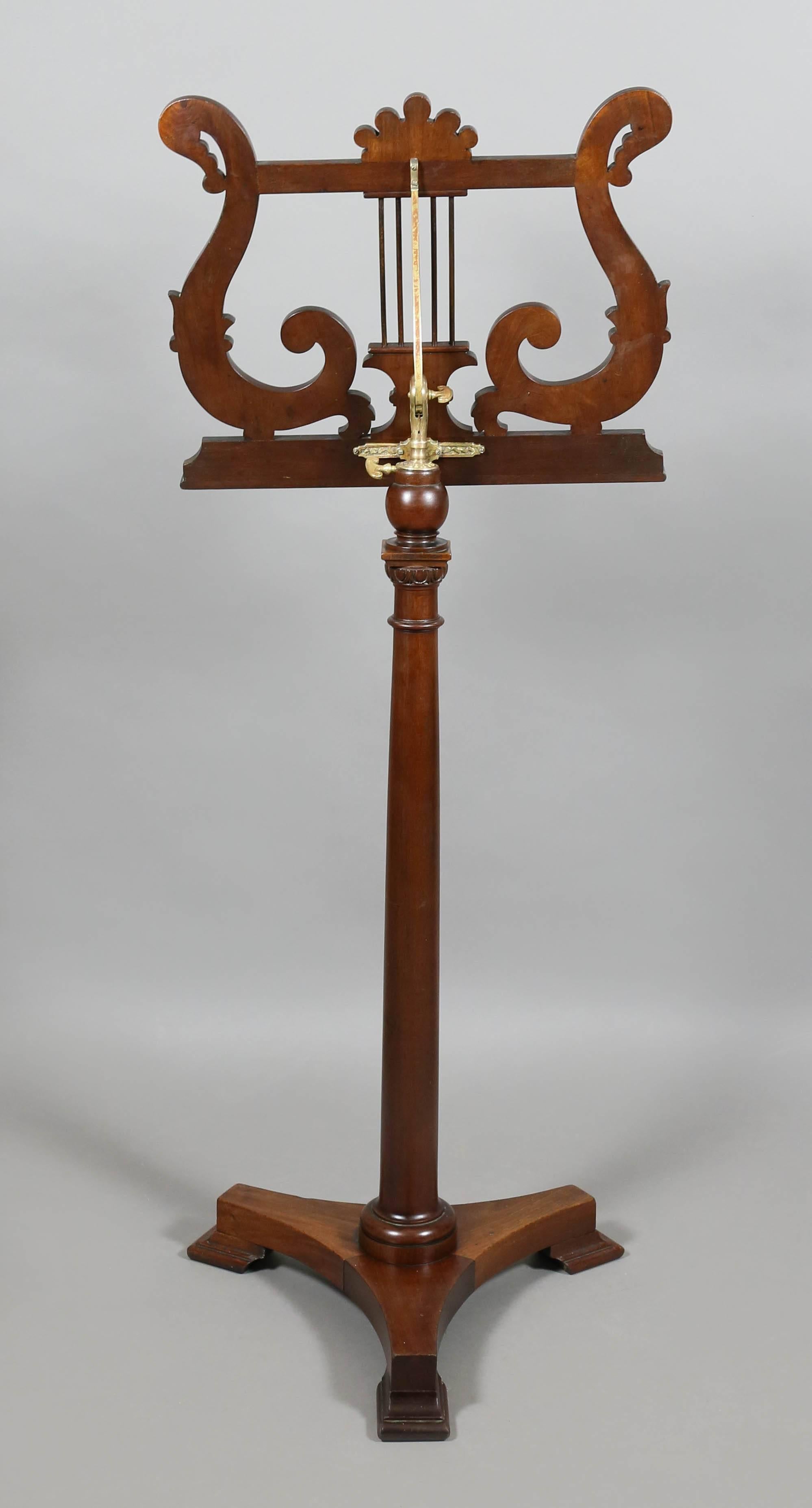 Neoclassical Revival American Classical Revival Mahogany Music Stand