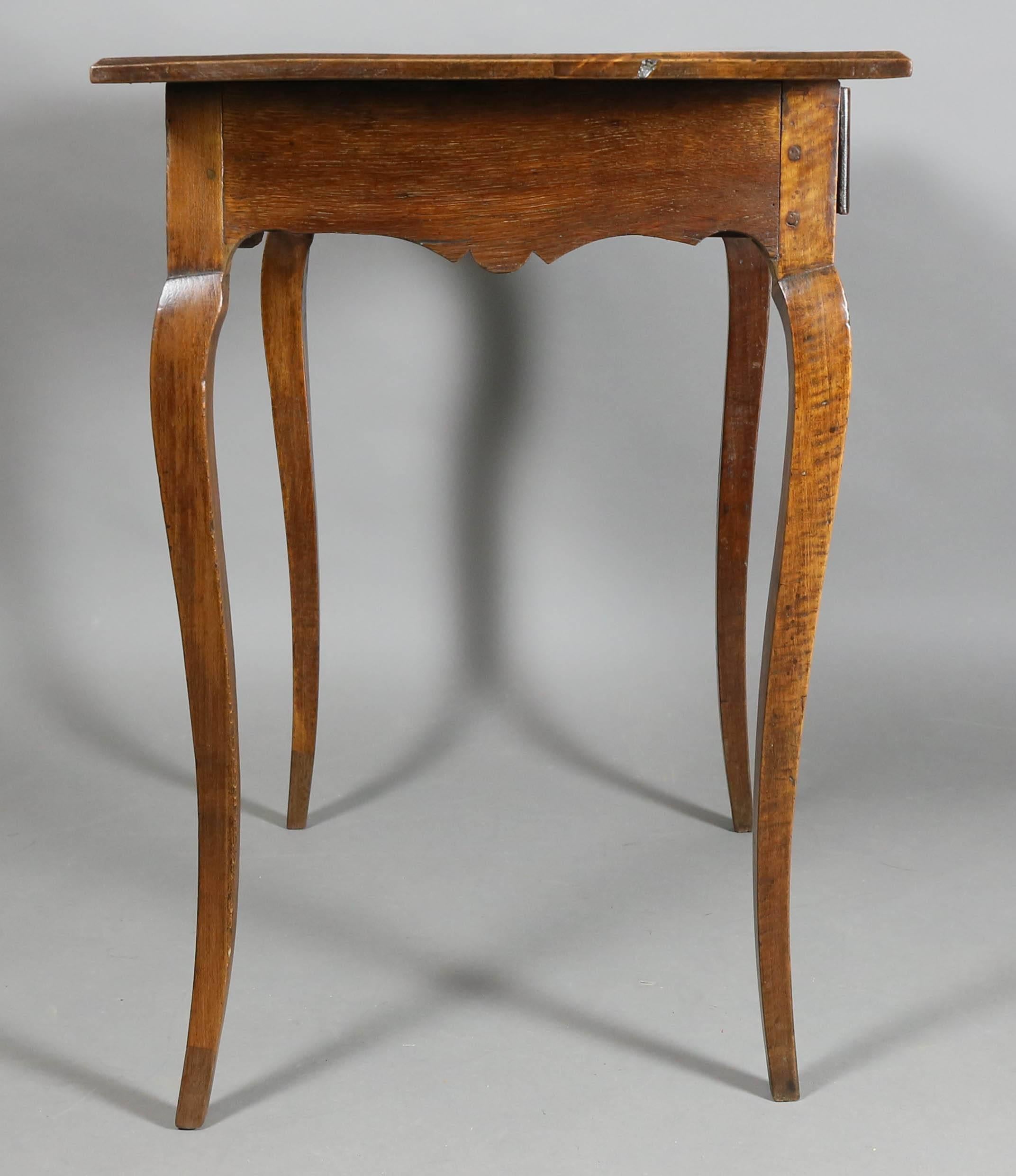 French Louis XV Provincial Walnut Side Table