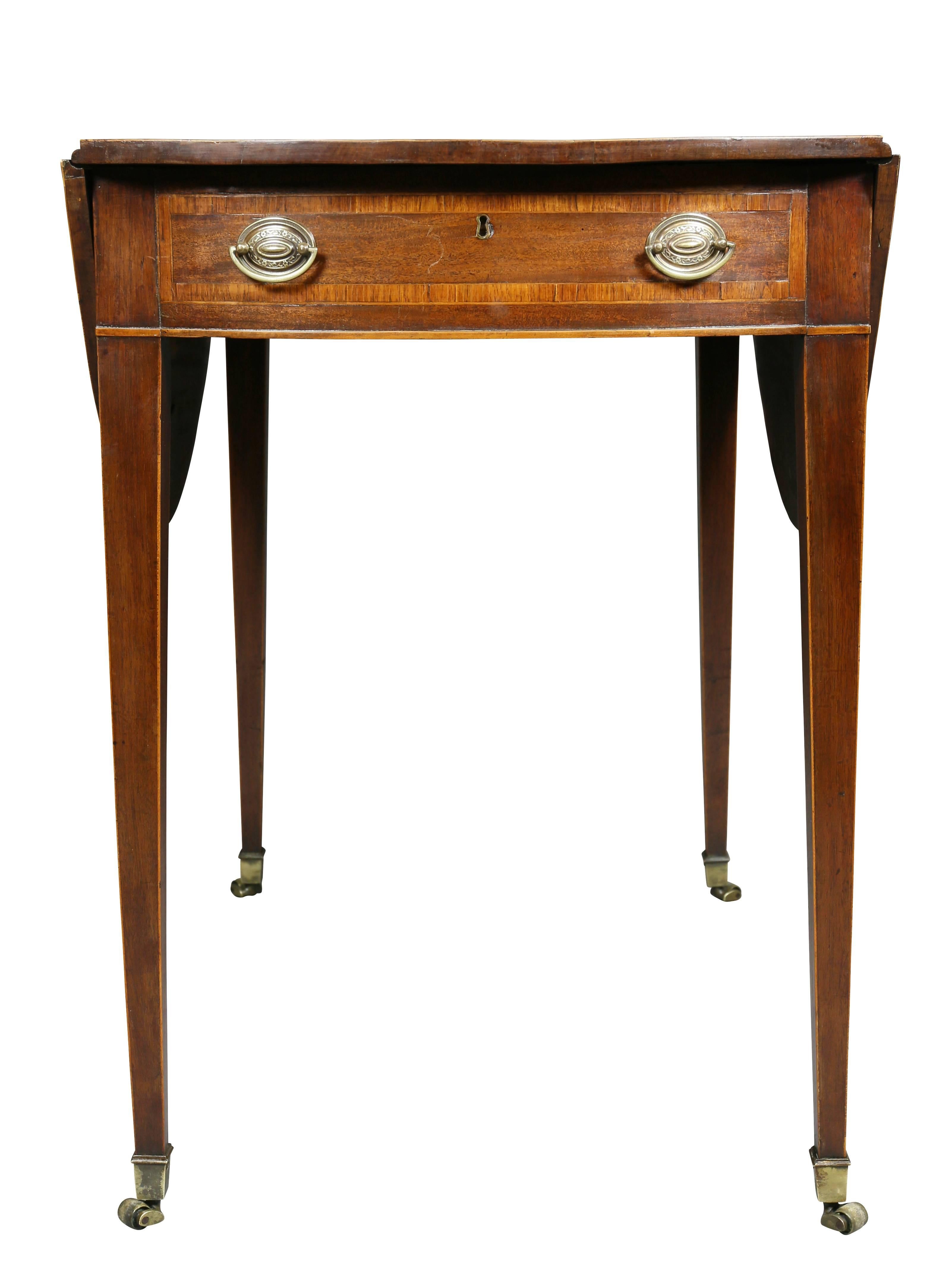 George III Mahogany and Rosewood Banded Pembroke Table 3