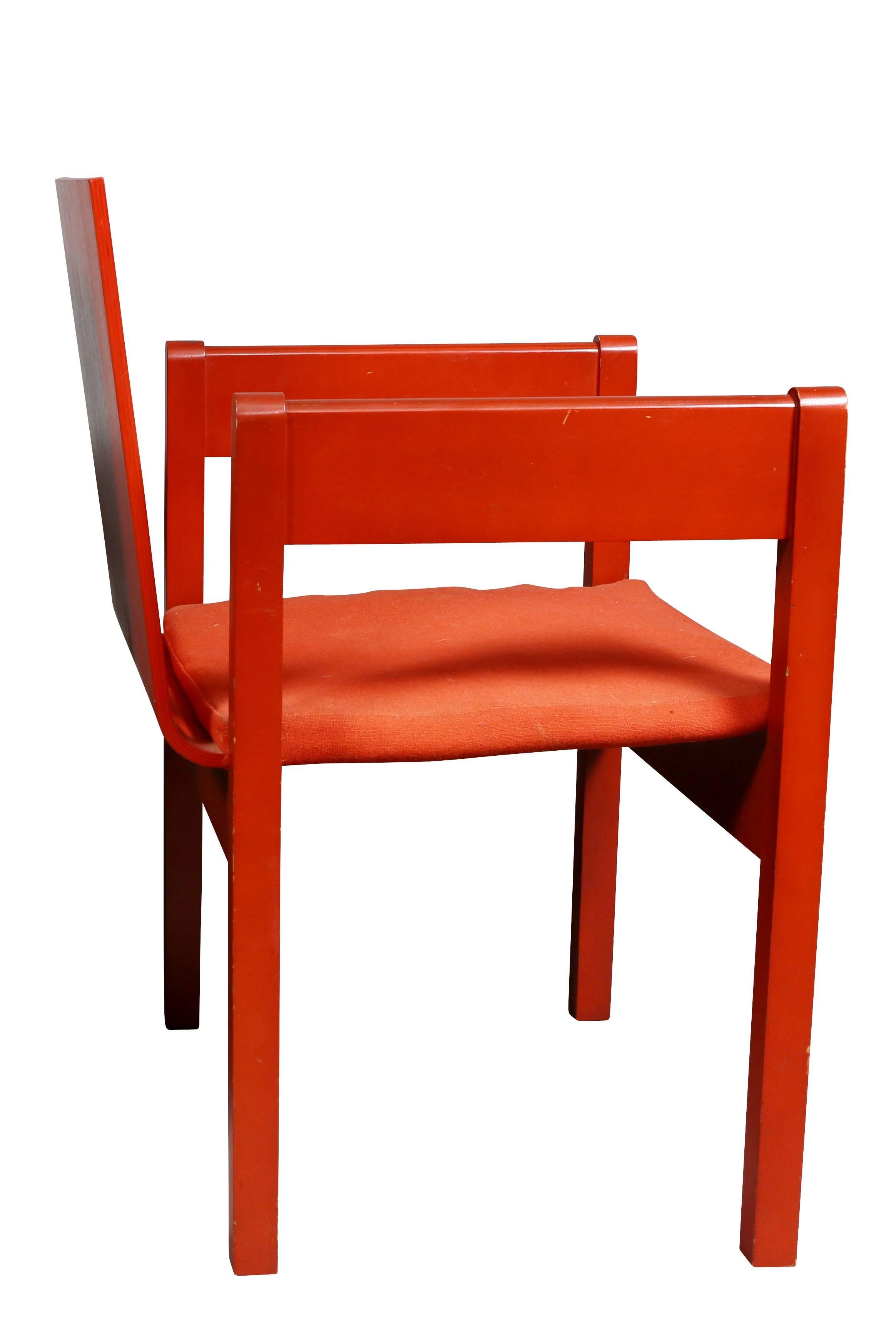 Mid-20th Century Prince of Wales Red Painted Investiture Chair