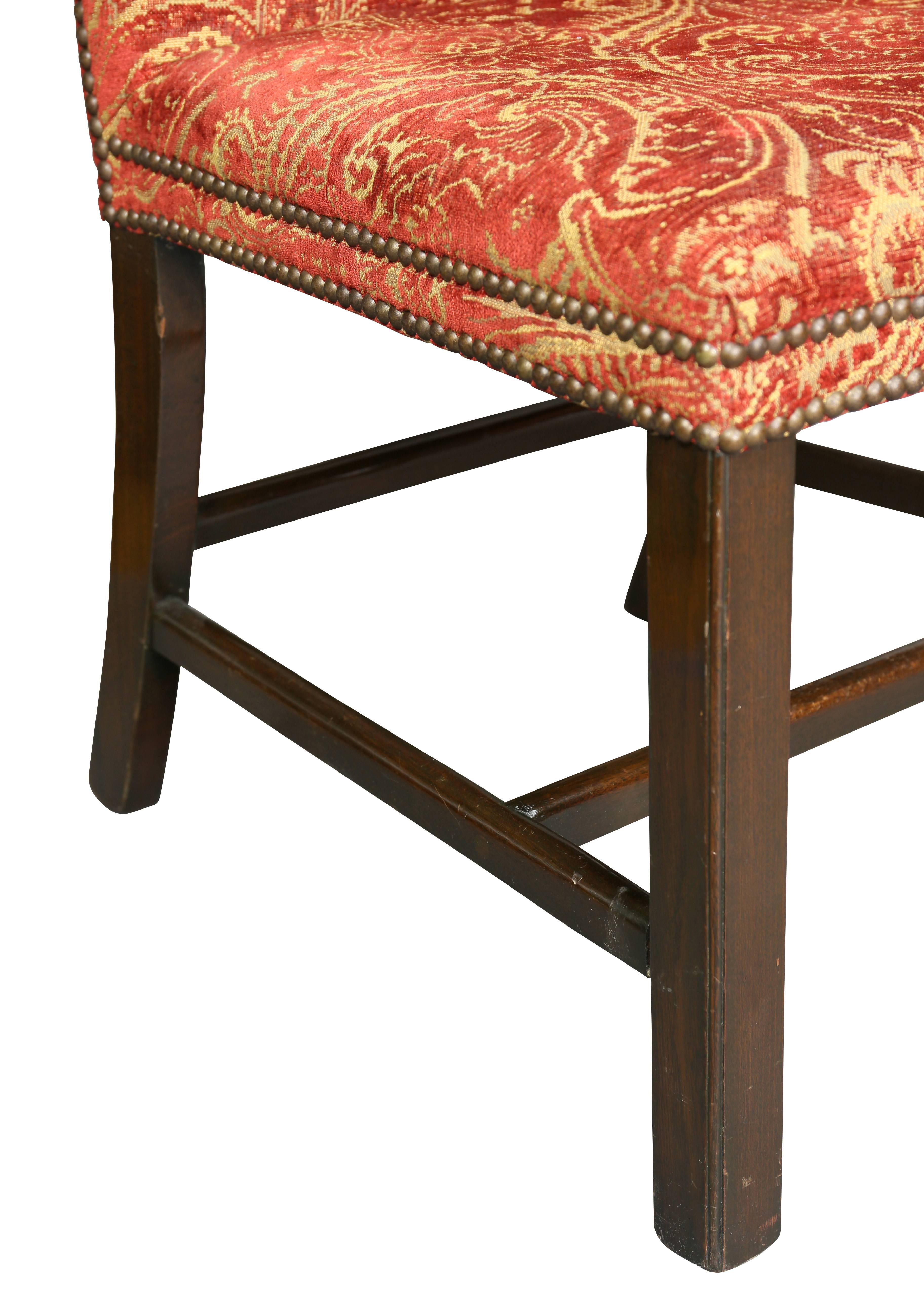 English Set of 12 George III Style Mahogany Dining Chairs