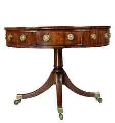 Regency Style Mahogany Drum Table