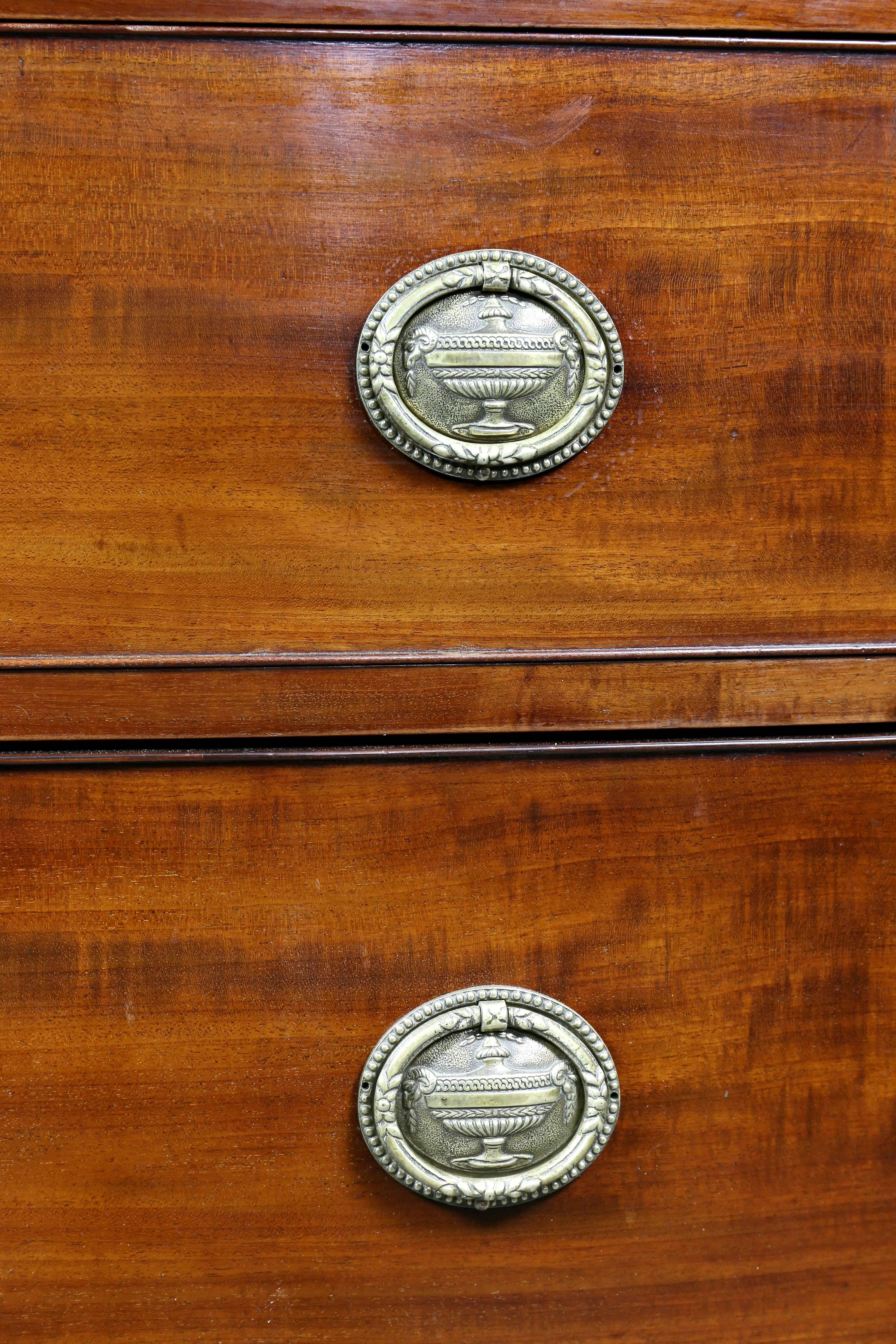 19th Century George III Mahogany Bowfront Chest of Drawers