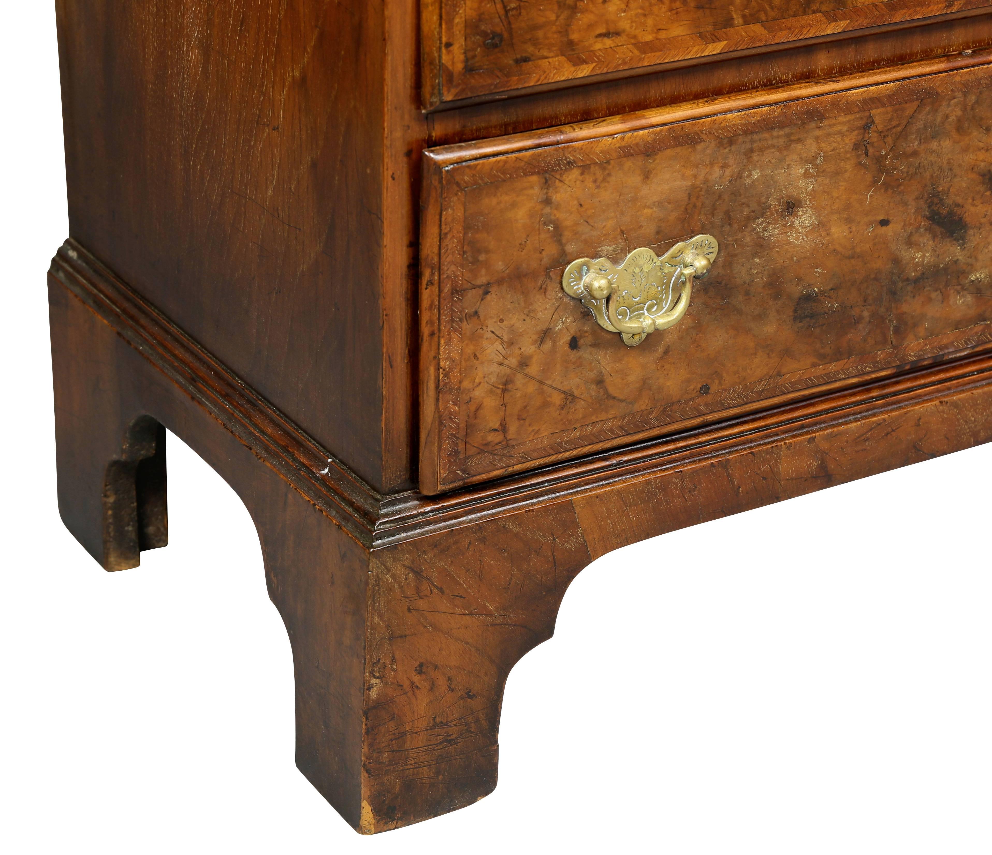 Other George II Style Burl Walnut Bachelors Chest