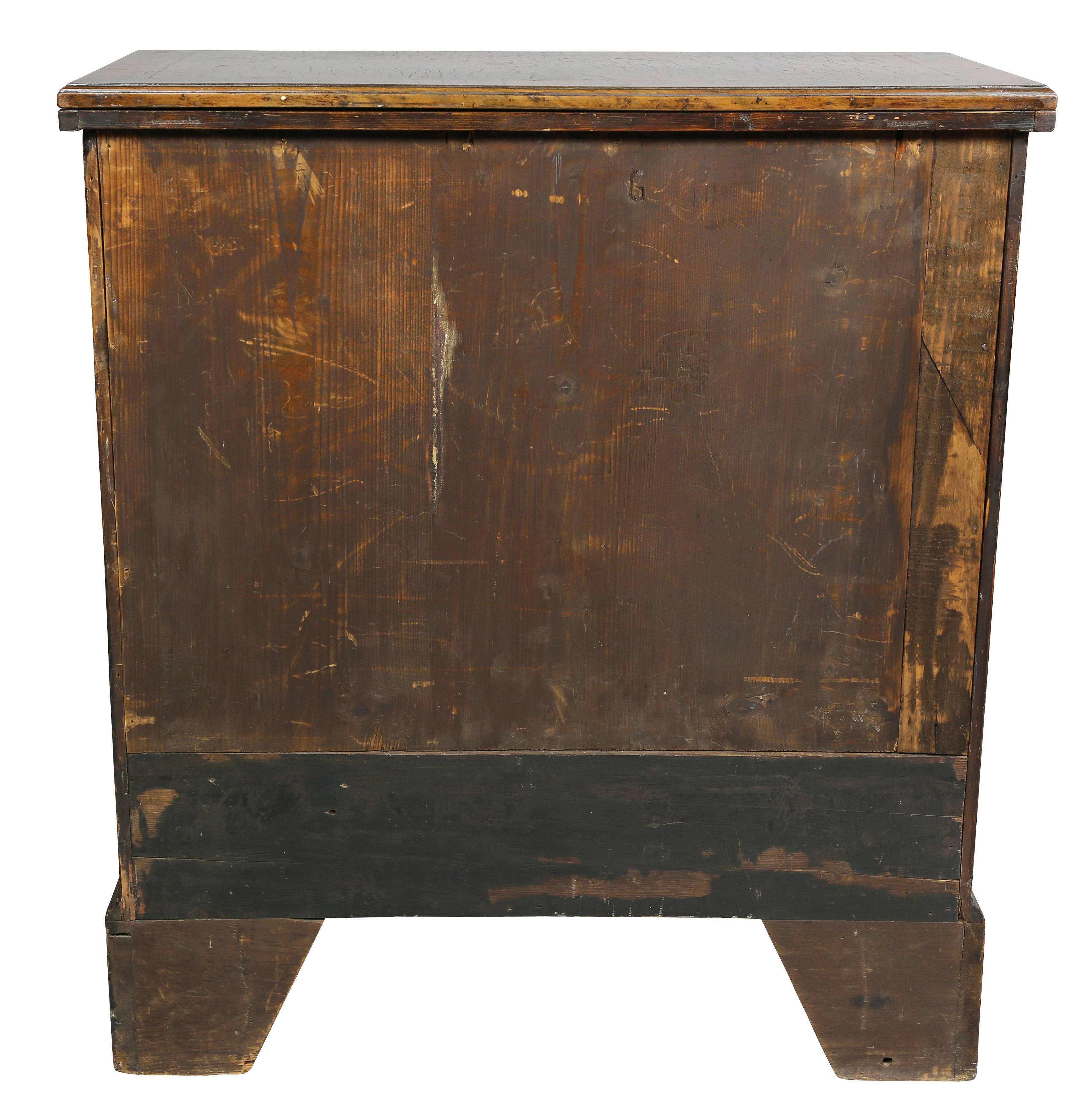 George II Style Burl Walnut Bachelors Chest 3