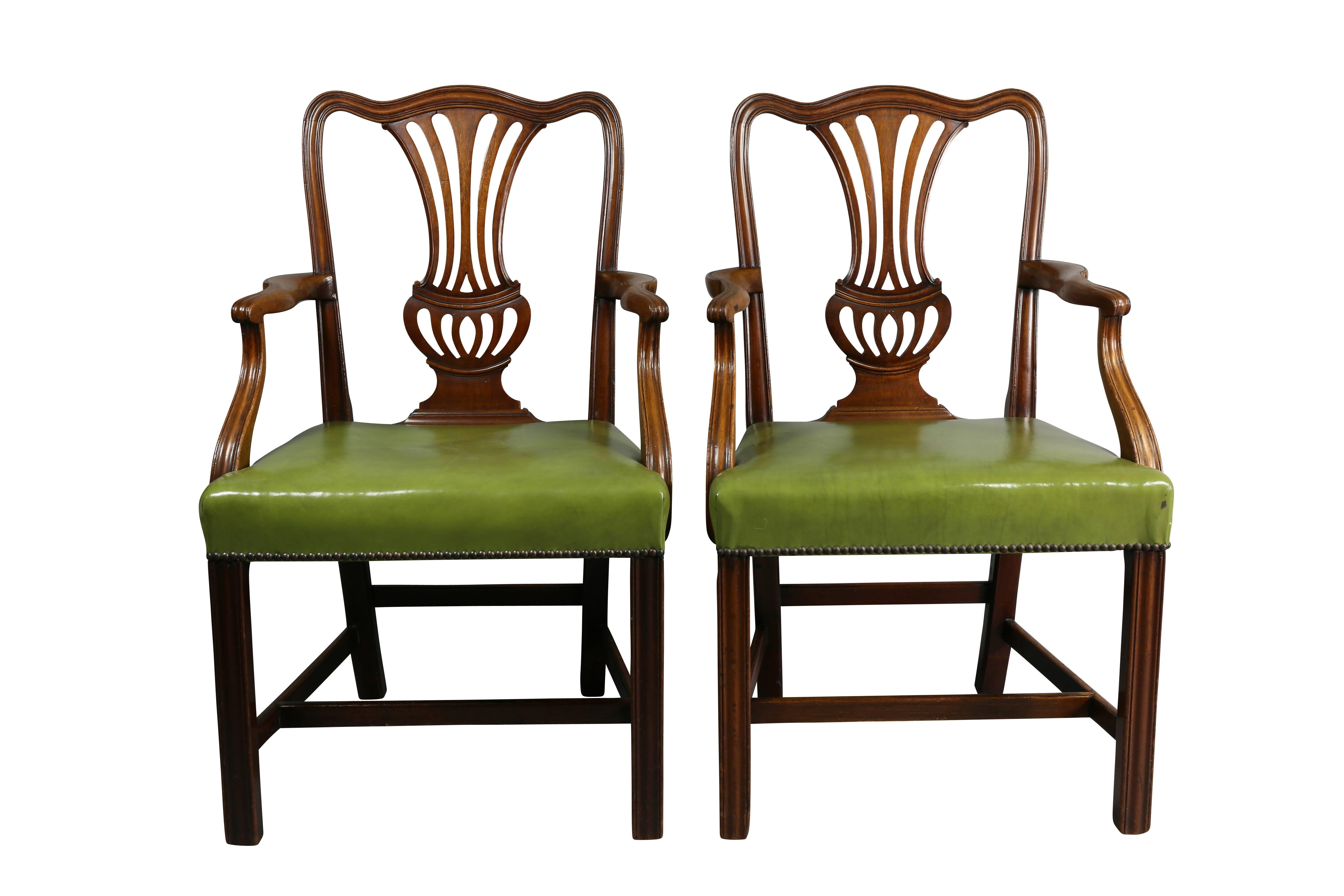 Other Pair of George III Mahogany Armchairs