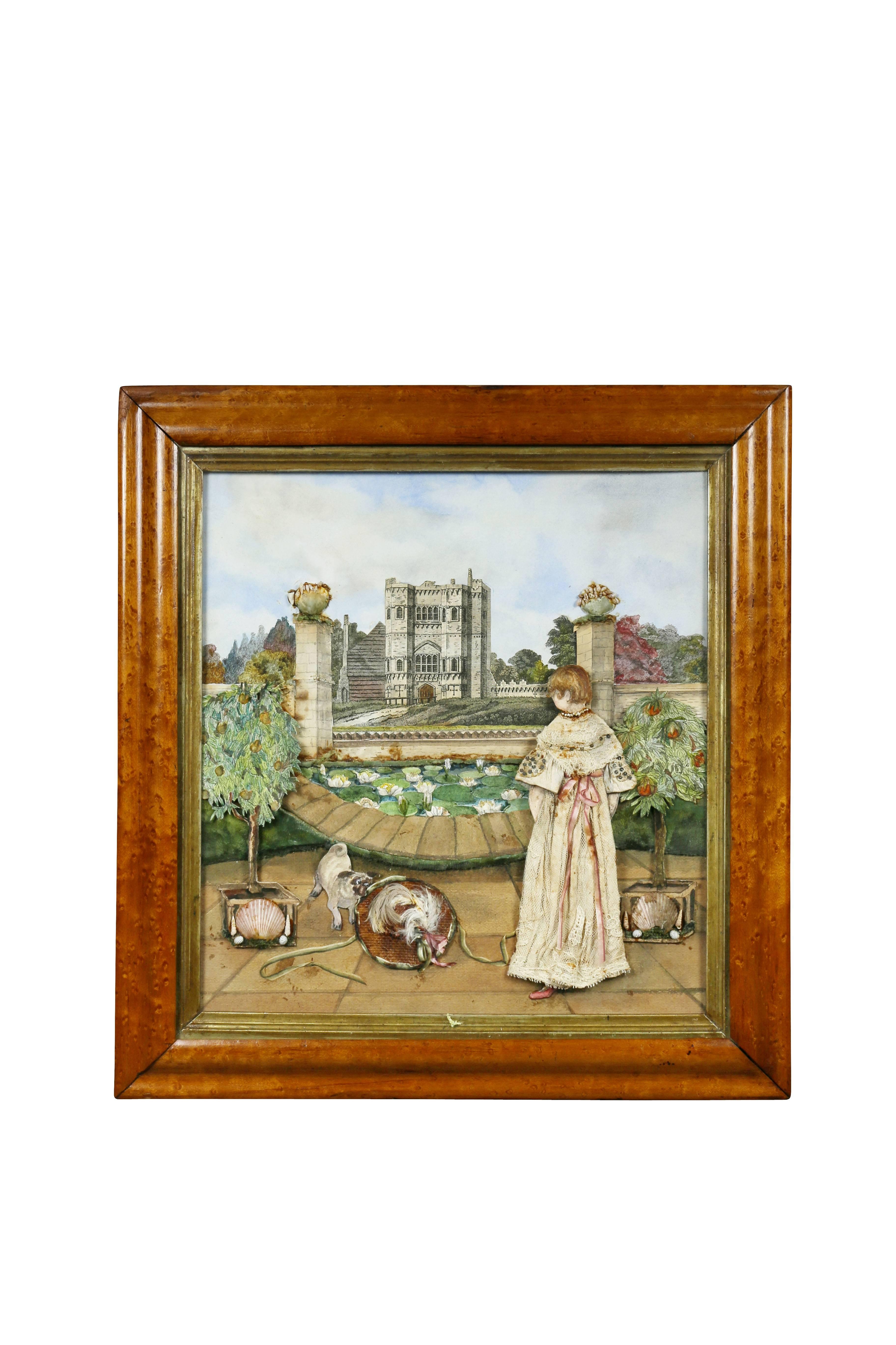 20th Century Three English Framed Diorama Pictures