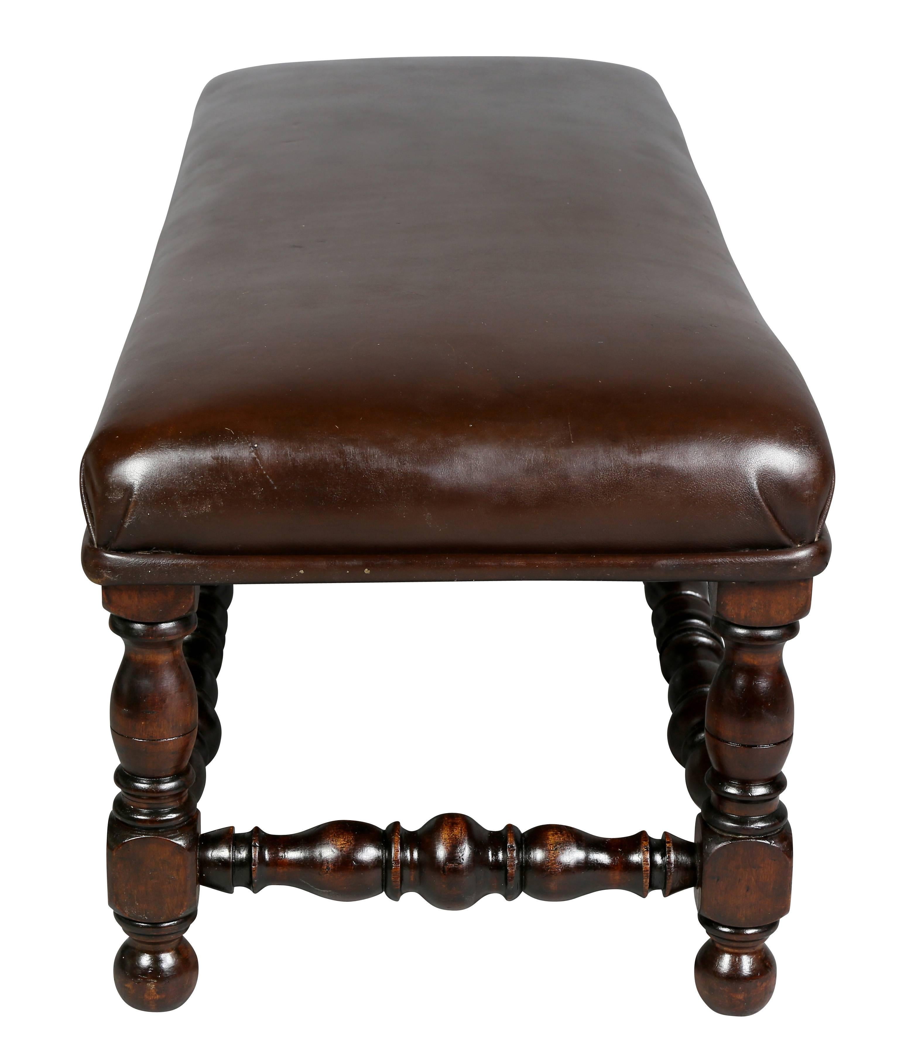 Baroque Style Walnut Bench 1