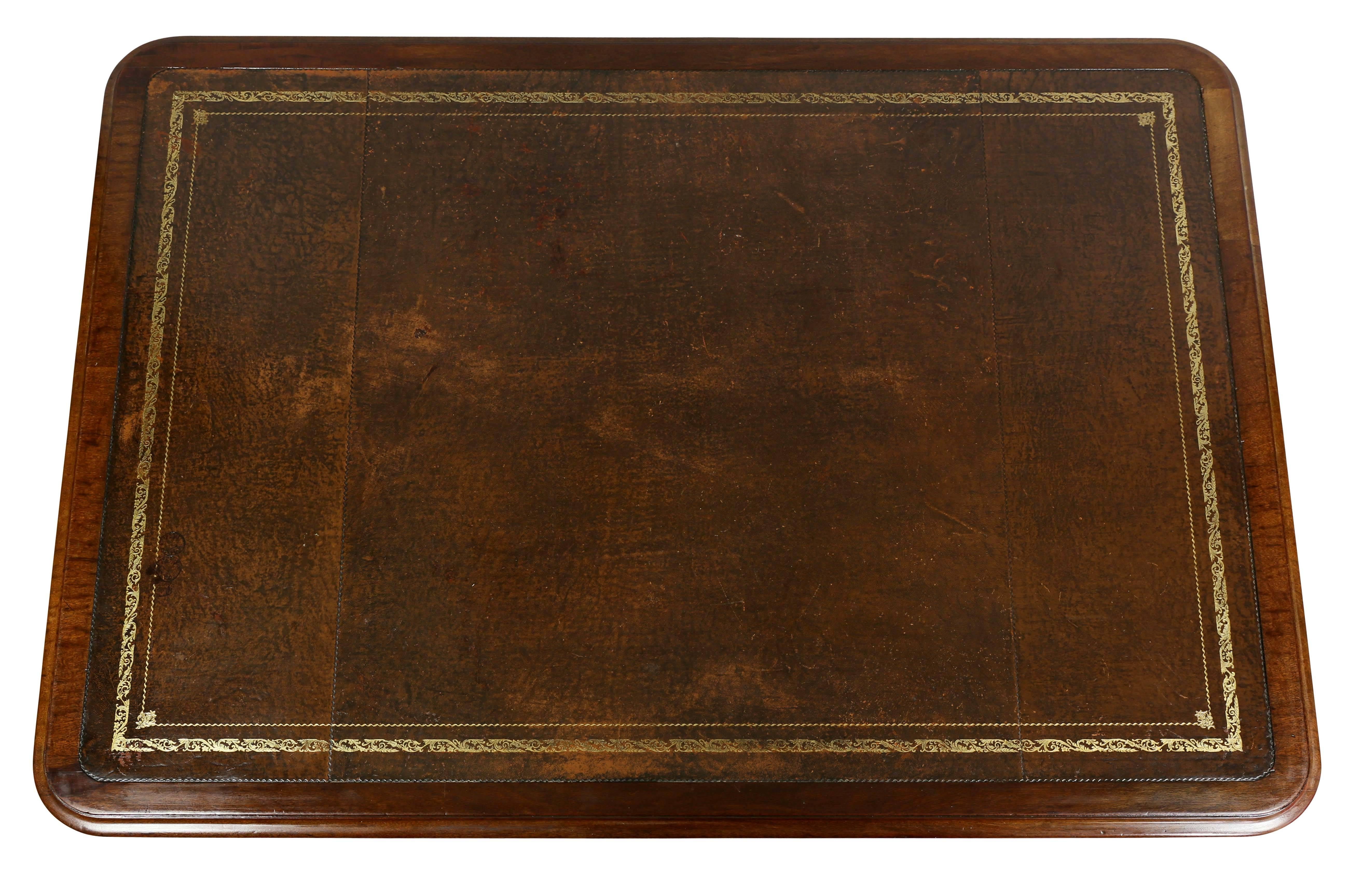 William IV Mahogany Writing Table or Desk In Good Condition In Essex, MA