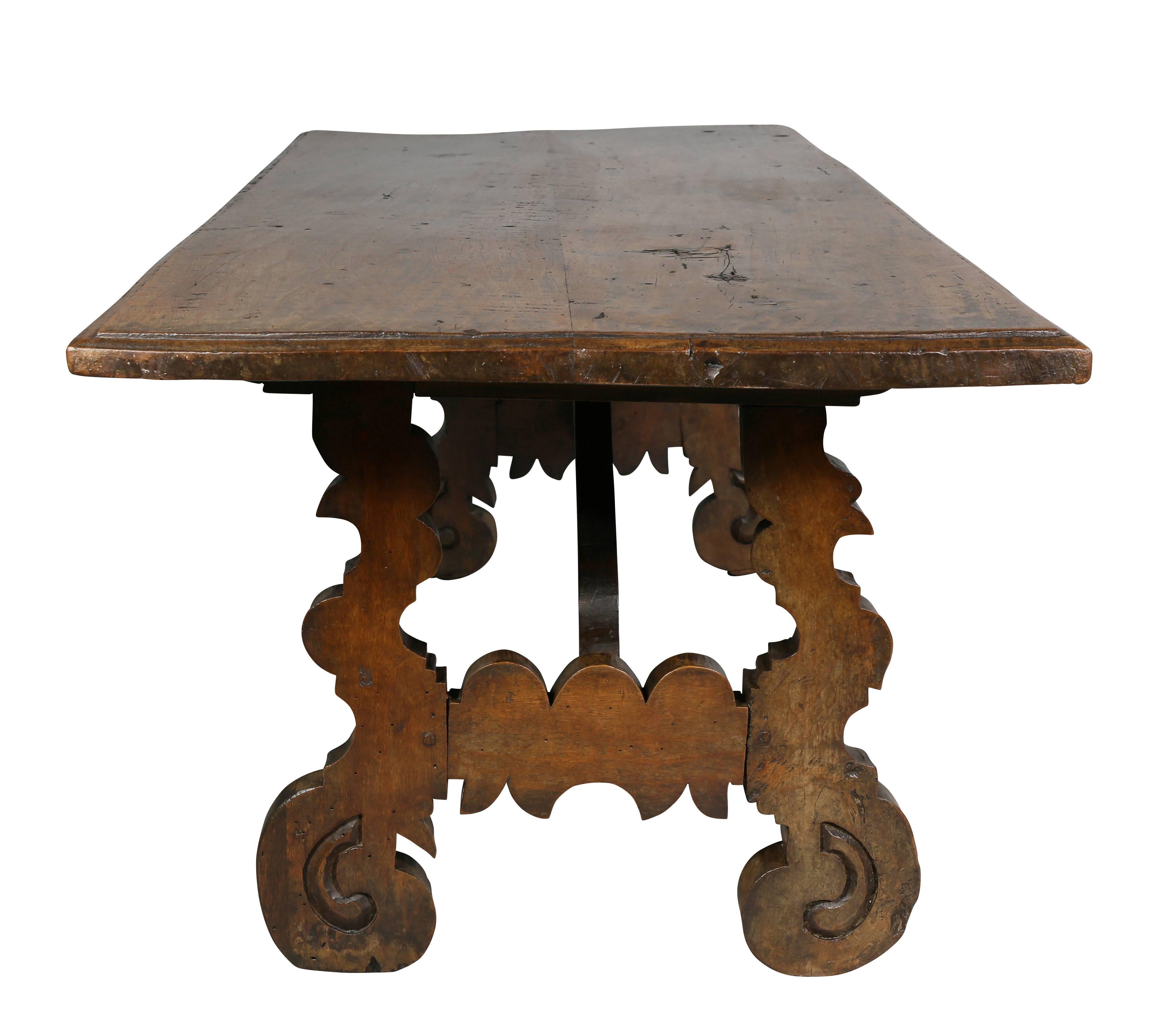 Spanish Colonial Style Walnut Coffee Table 1