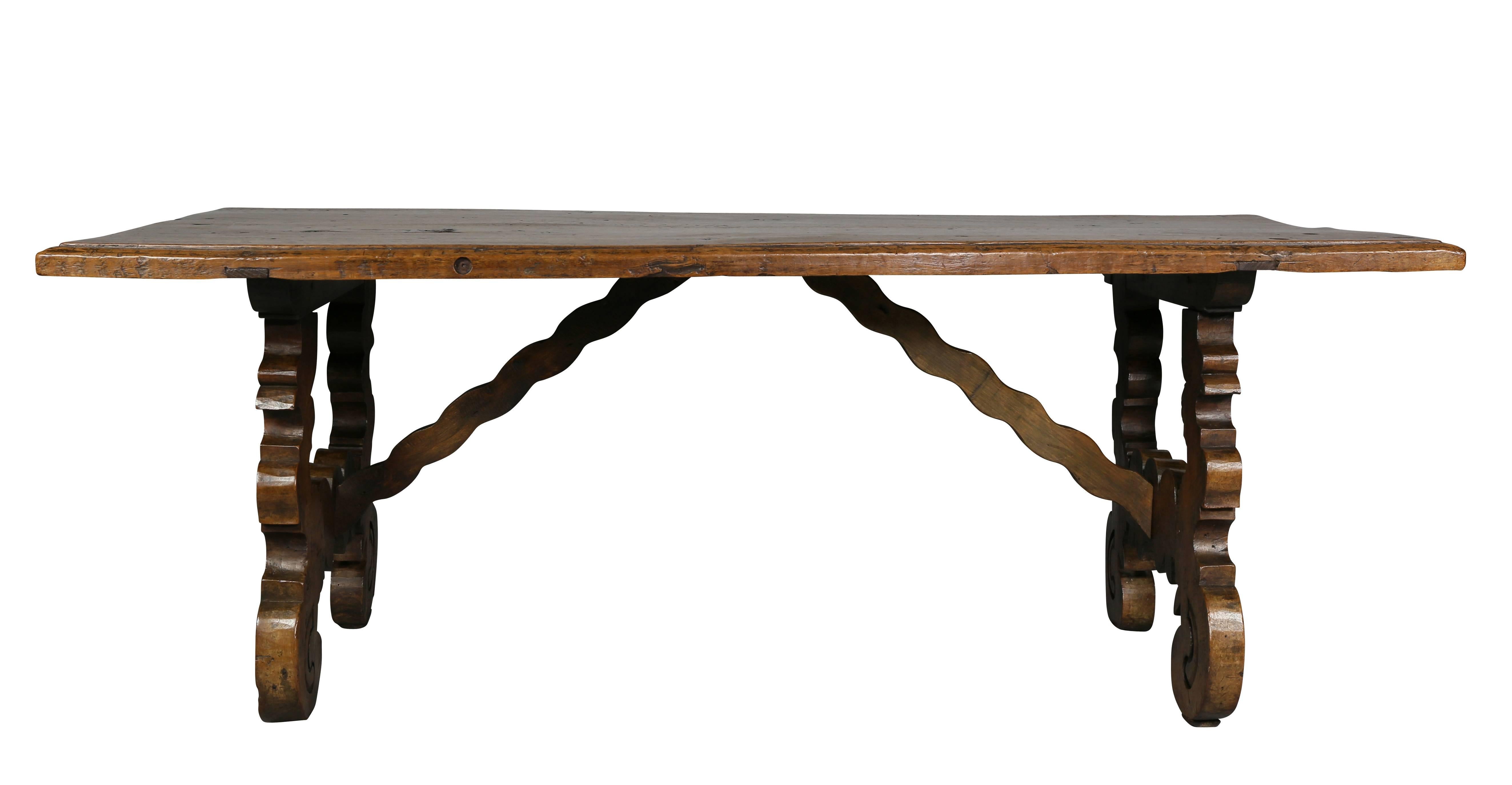 Spanish Colonial Style Walnut Coffee Table 2