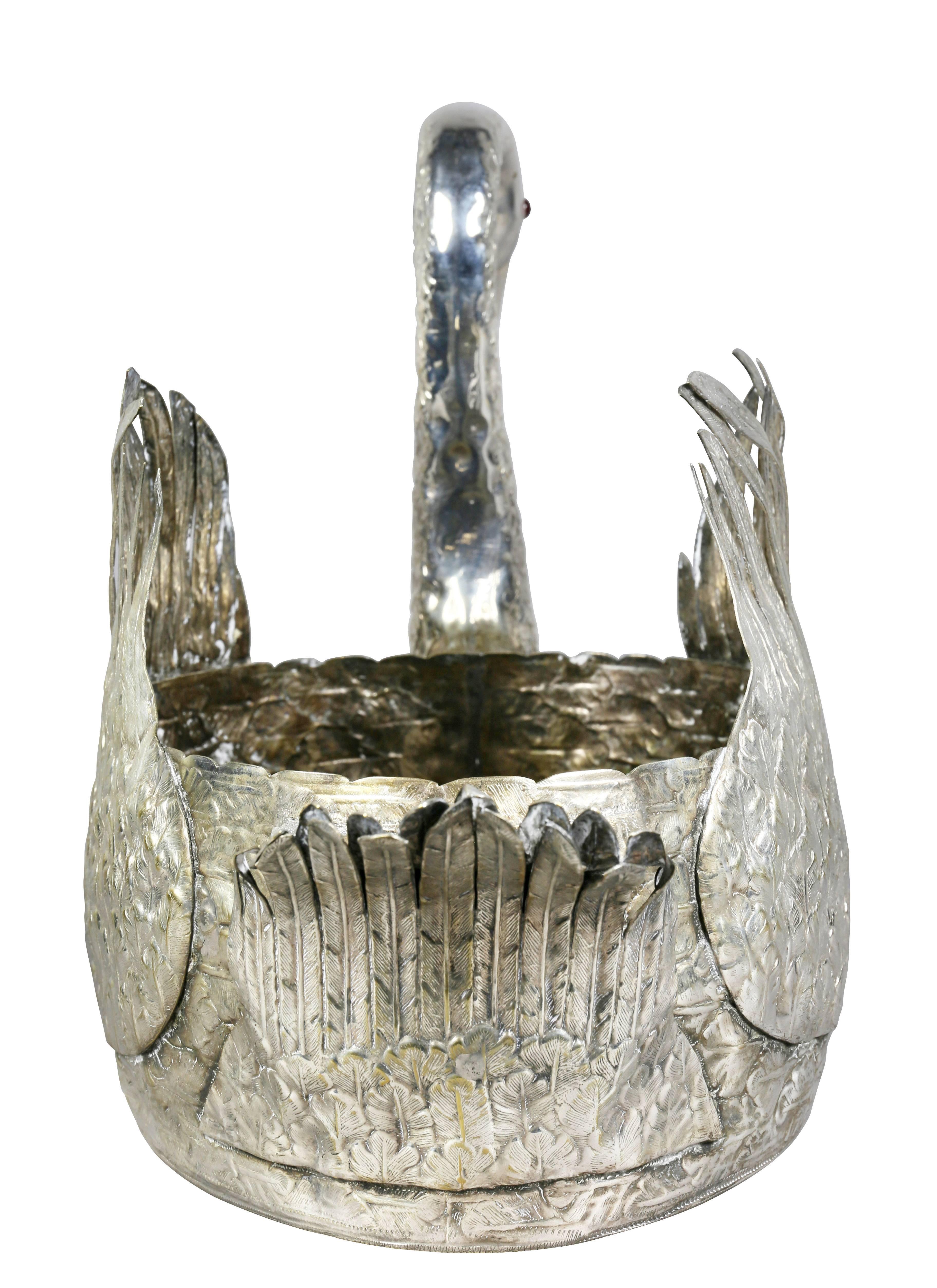 Silver Plated Swan Centerpiece 2