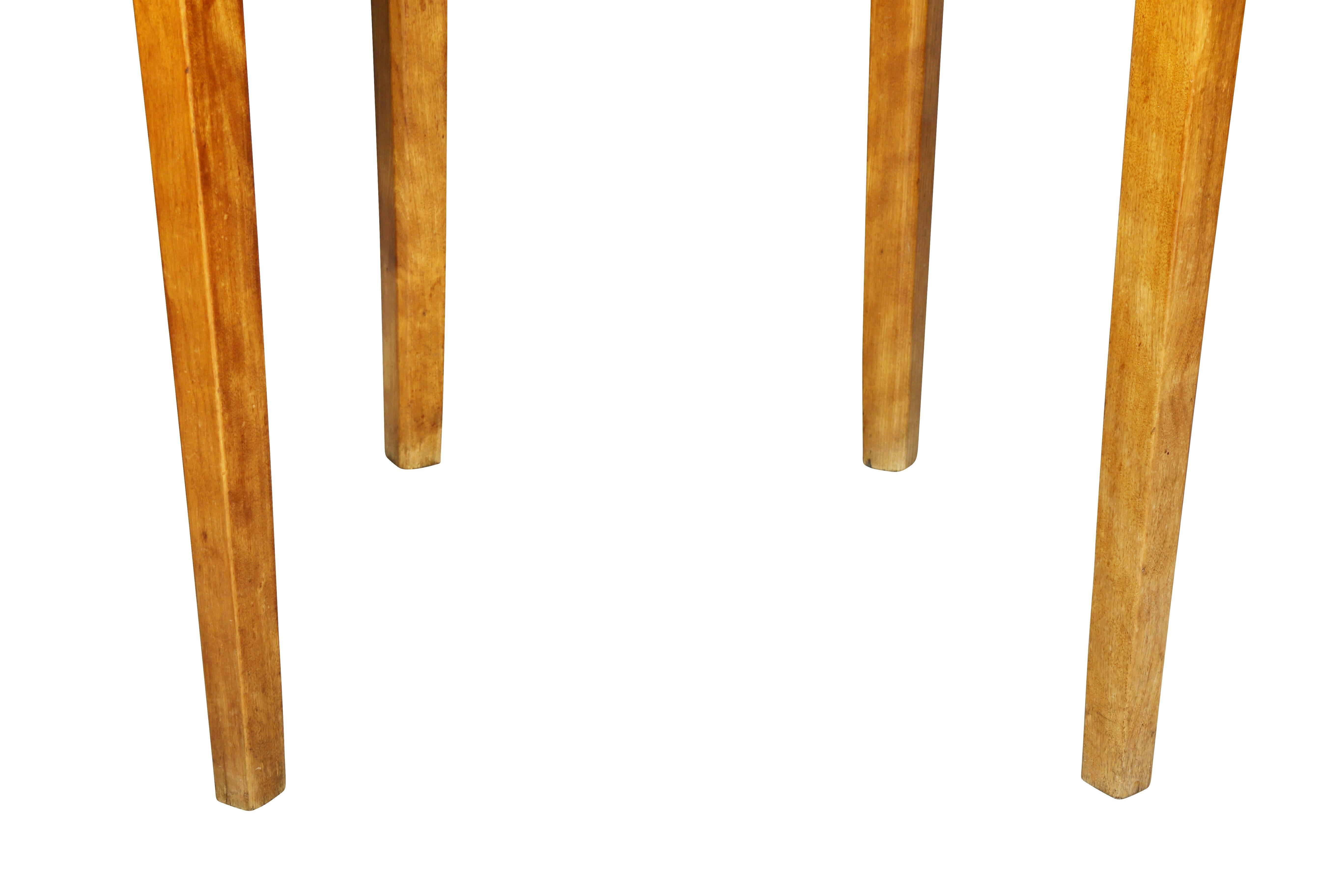 Pair of Neoclassic Birch Demilune Console Tables 2