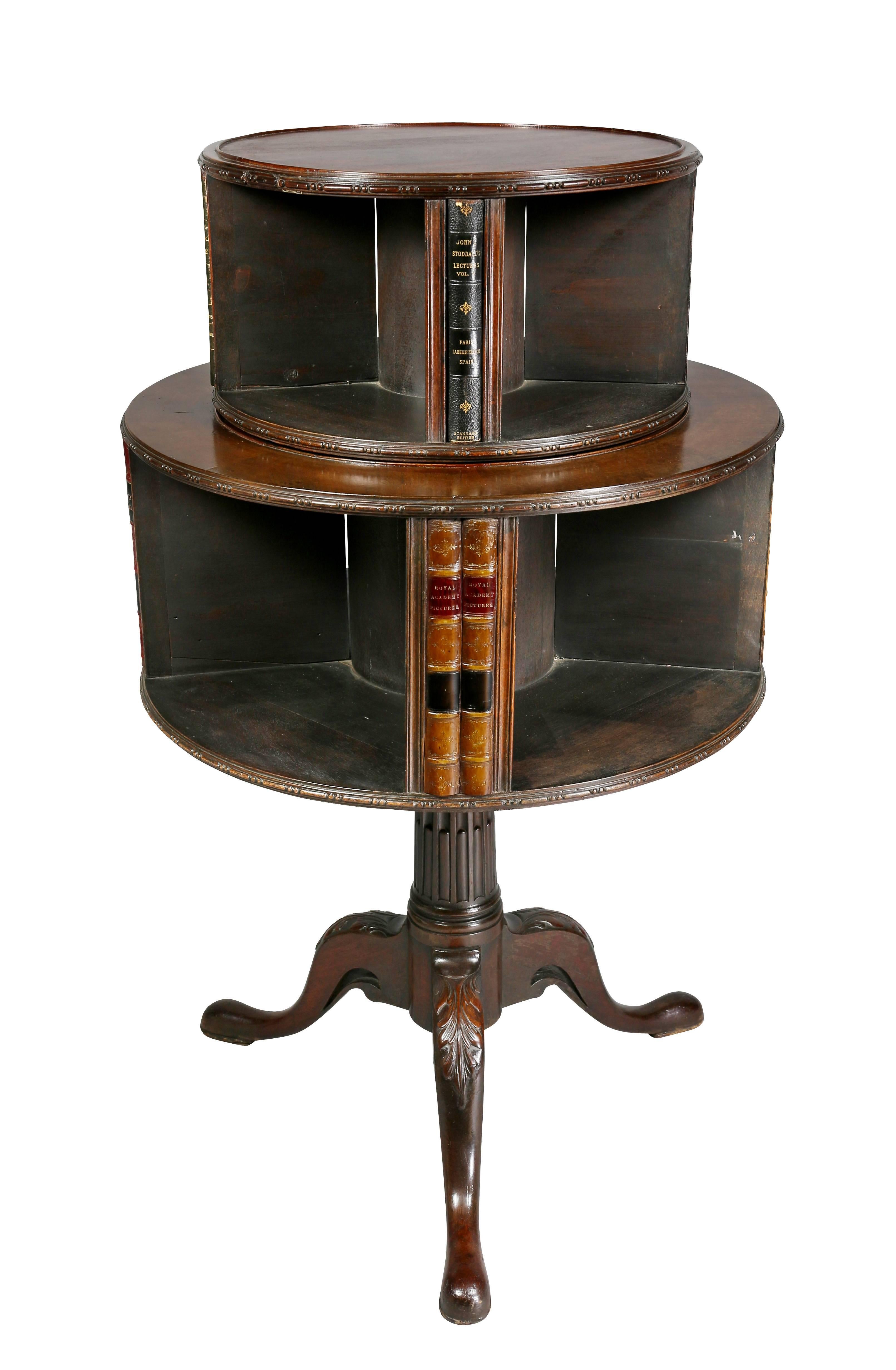 Mid-18th Century George III Style Mahogany Revolving Bookstand For Sale