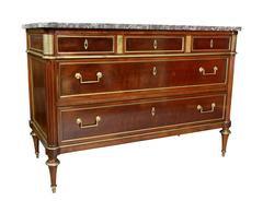 Directoire Mahogany and Brass-Mounted Commode