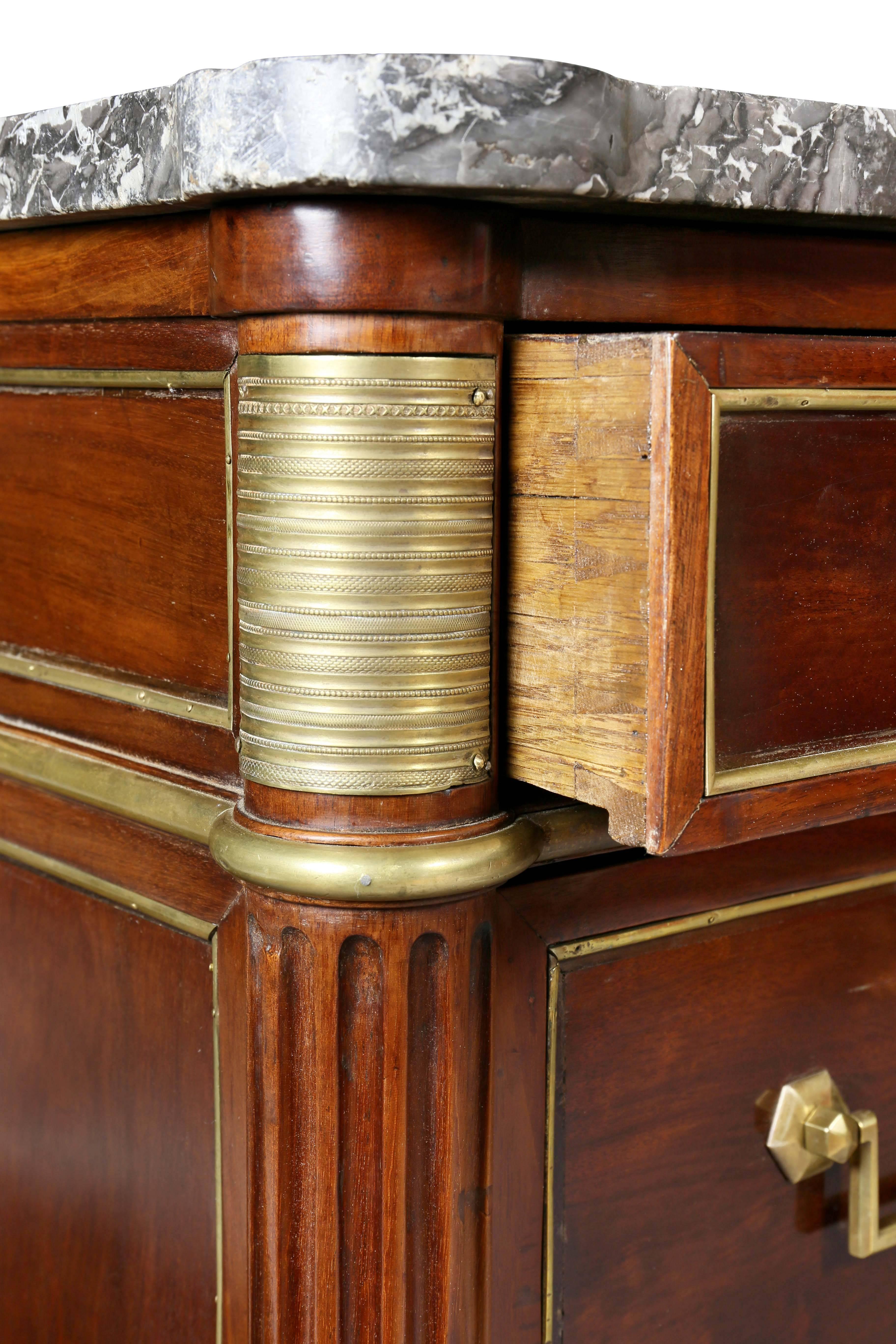 Early 19th Century Directoire Mahogany and Brass-Mounted Commode