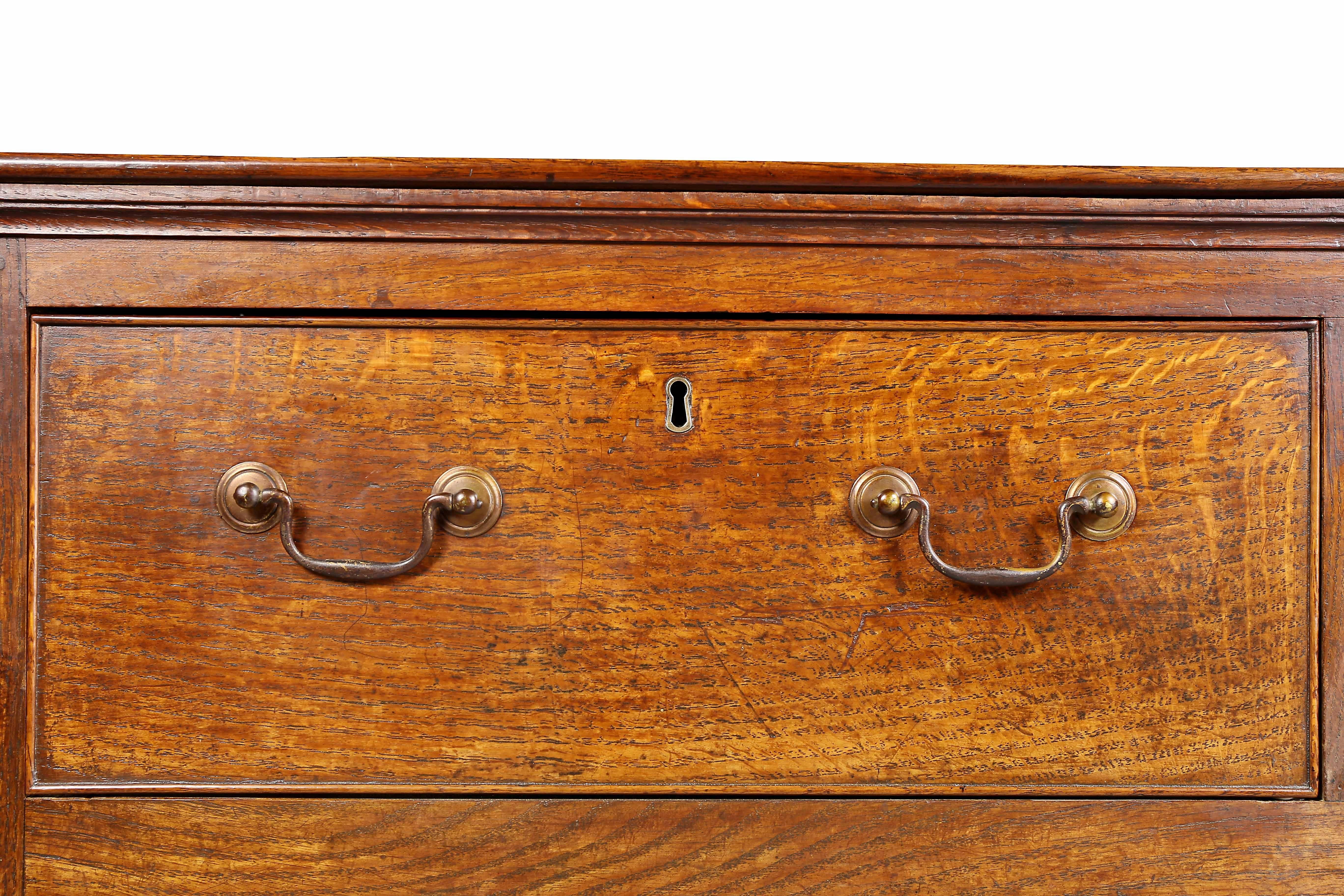 George III Oak Sideboard In Excellent Condition In Essex, MA