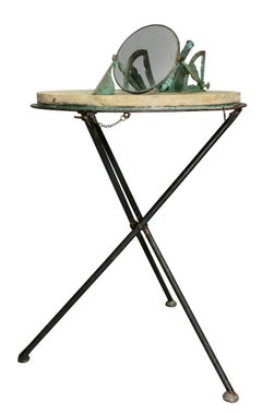 French Bronze and Marble Cannon Sundial