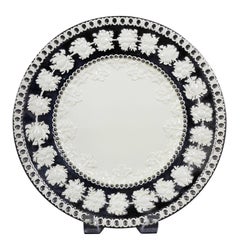 Set of 12 Wedgwood Queens Ware Silver Resist Pottery Dinner Plates