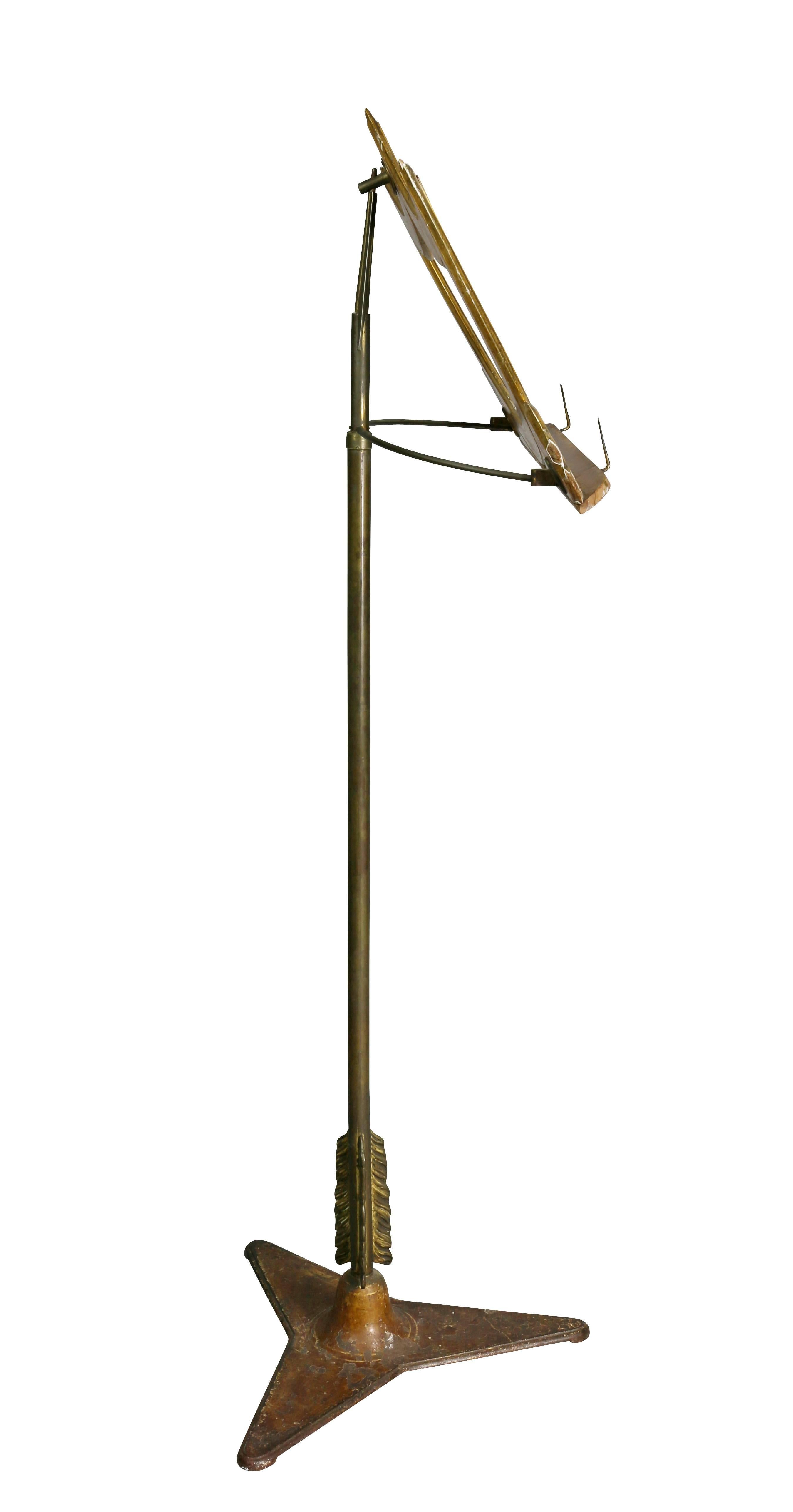 French Directoire Painted and Brass Music Stand