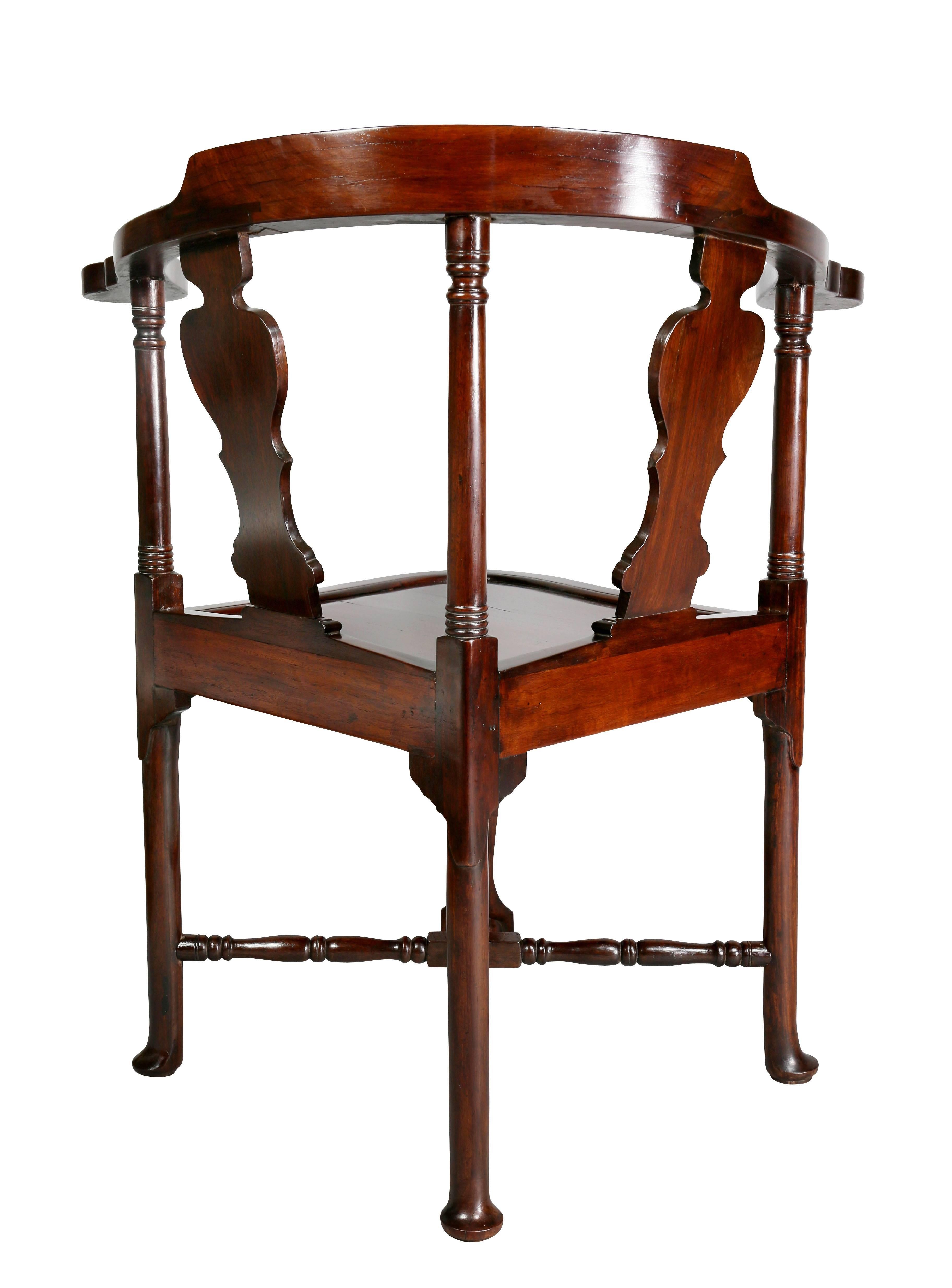 Chinese Export Hardwood Corner Chair 3