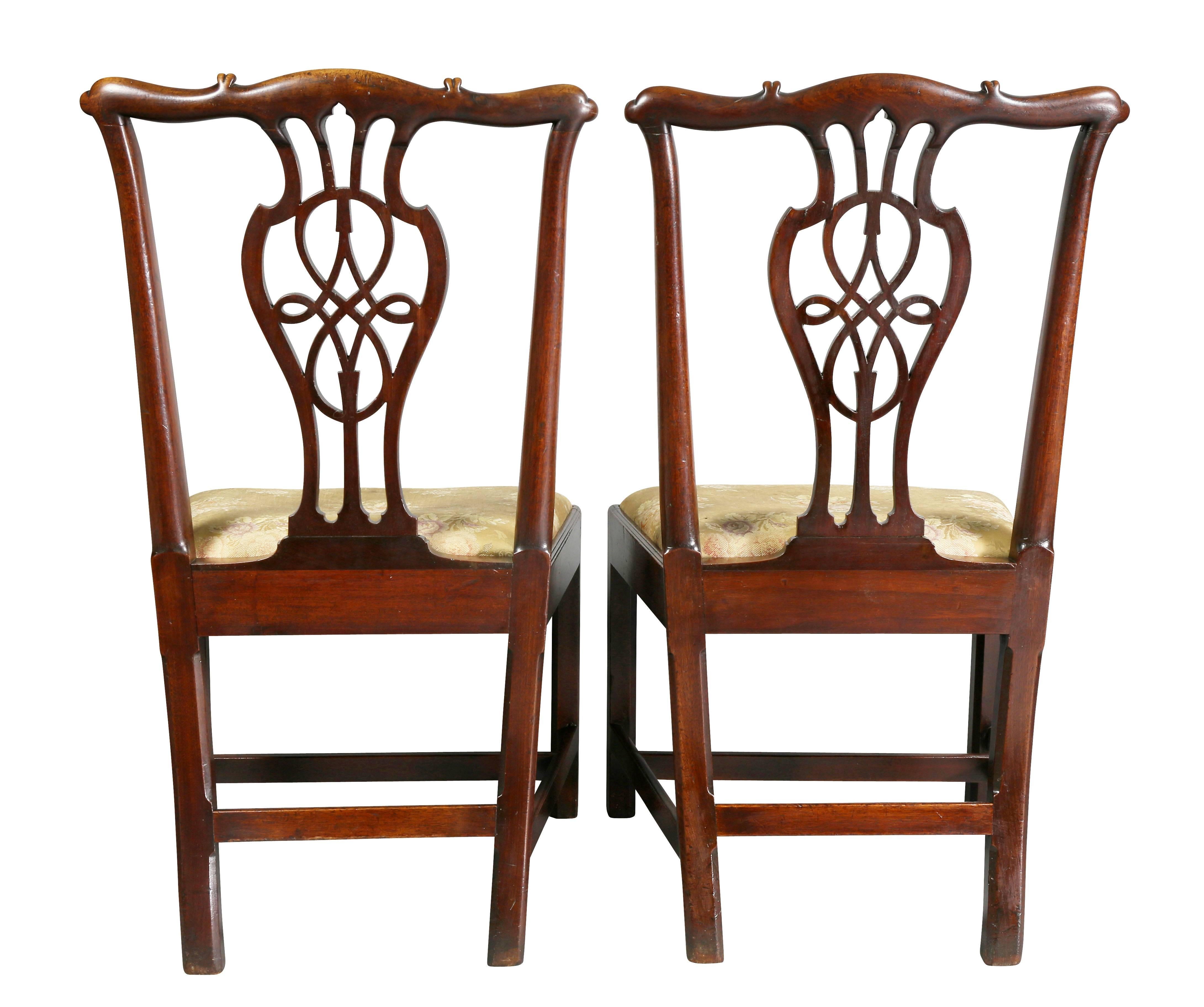 Pair of George III Mahogany Side Chairs 4