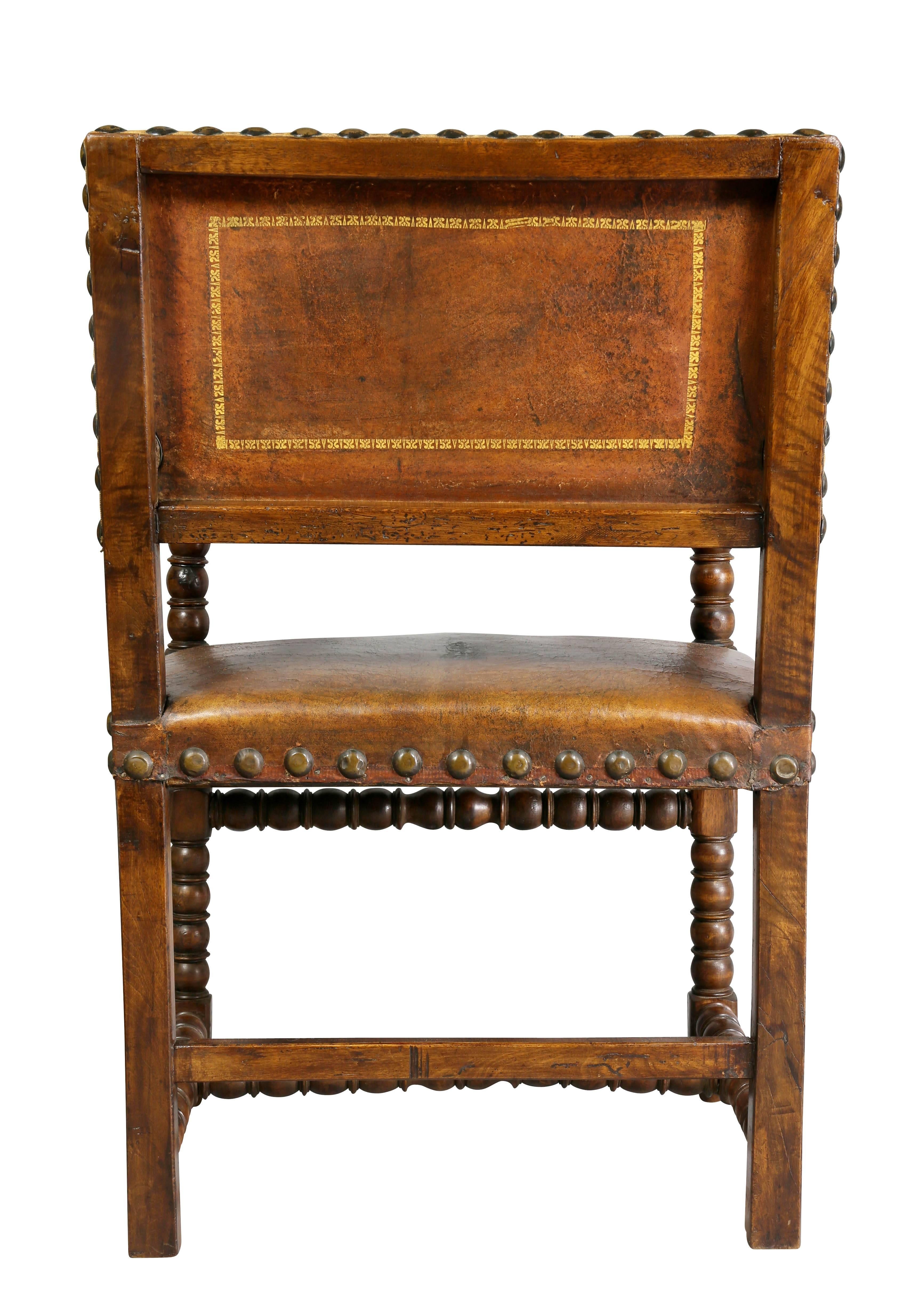 Flemish Baroque Walnut Armchair 4