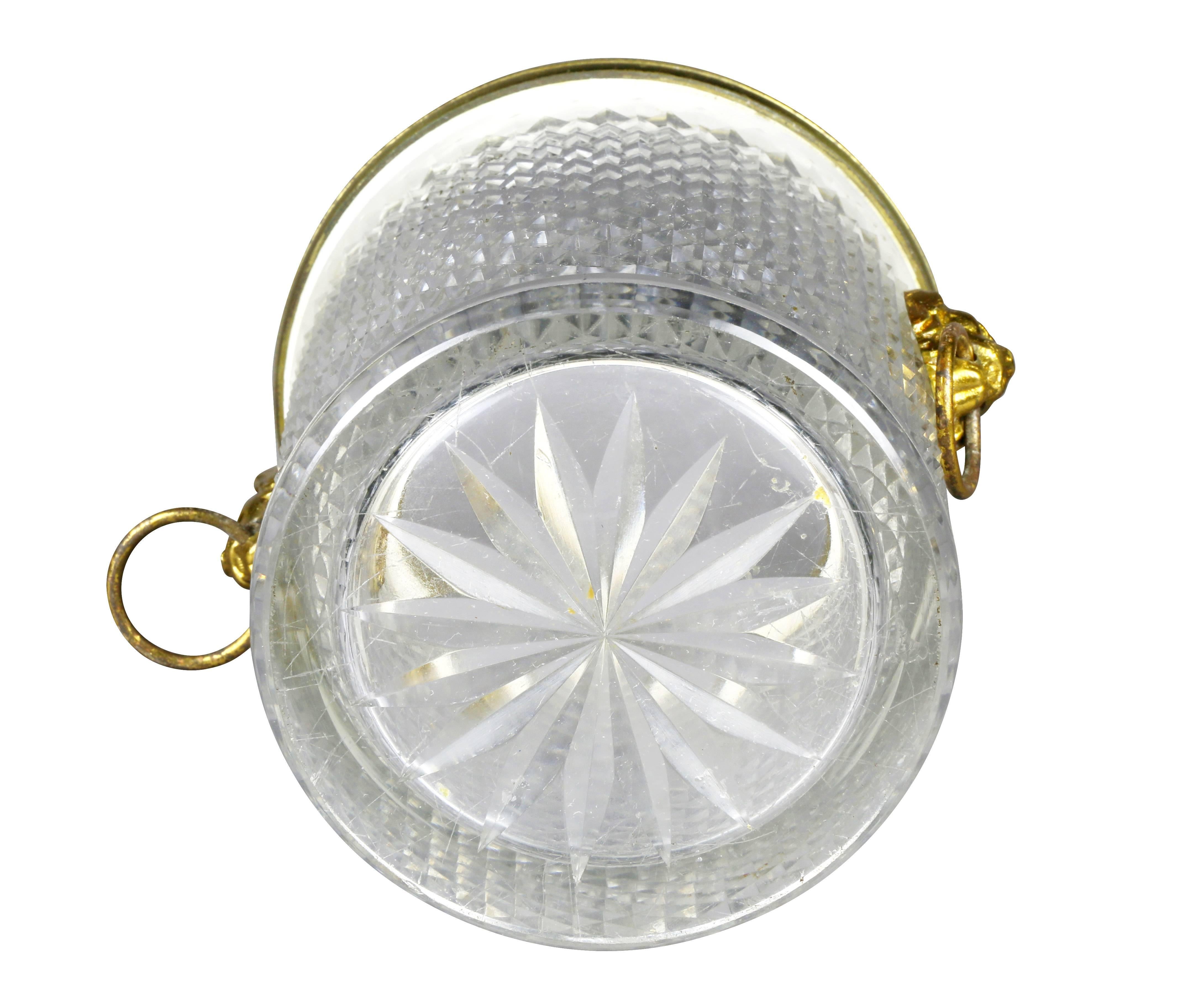 French Cut Crystal Bottle Holder or Ice Pail For Sale 2